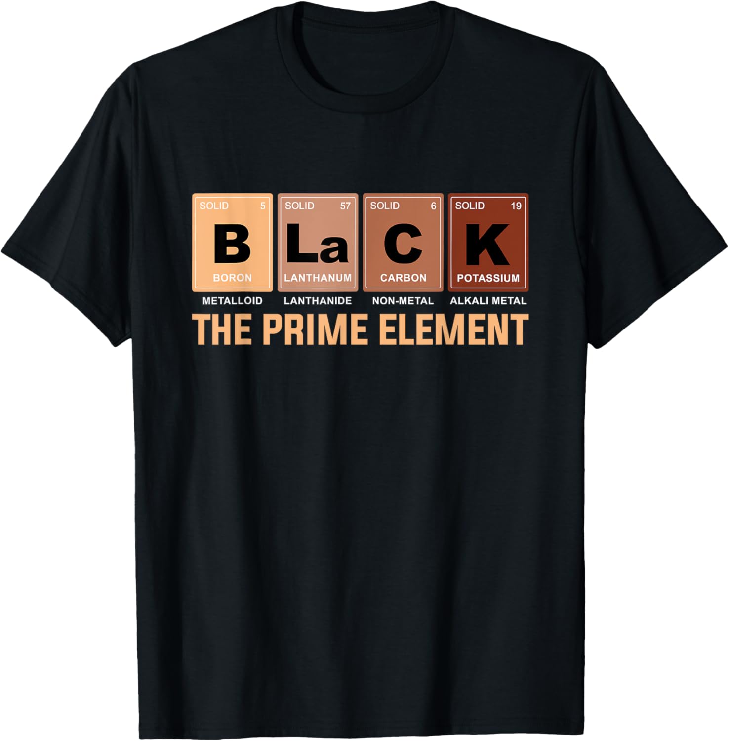 Celebrate Black History Month with the Prime Element Periodic Table T-Shirt - 6