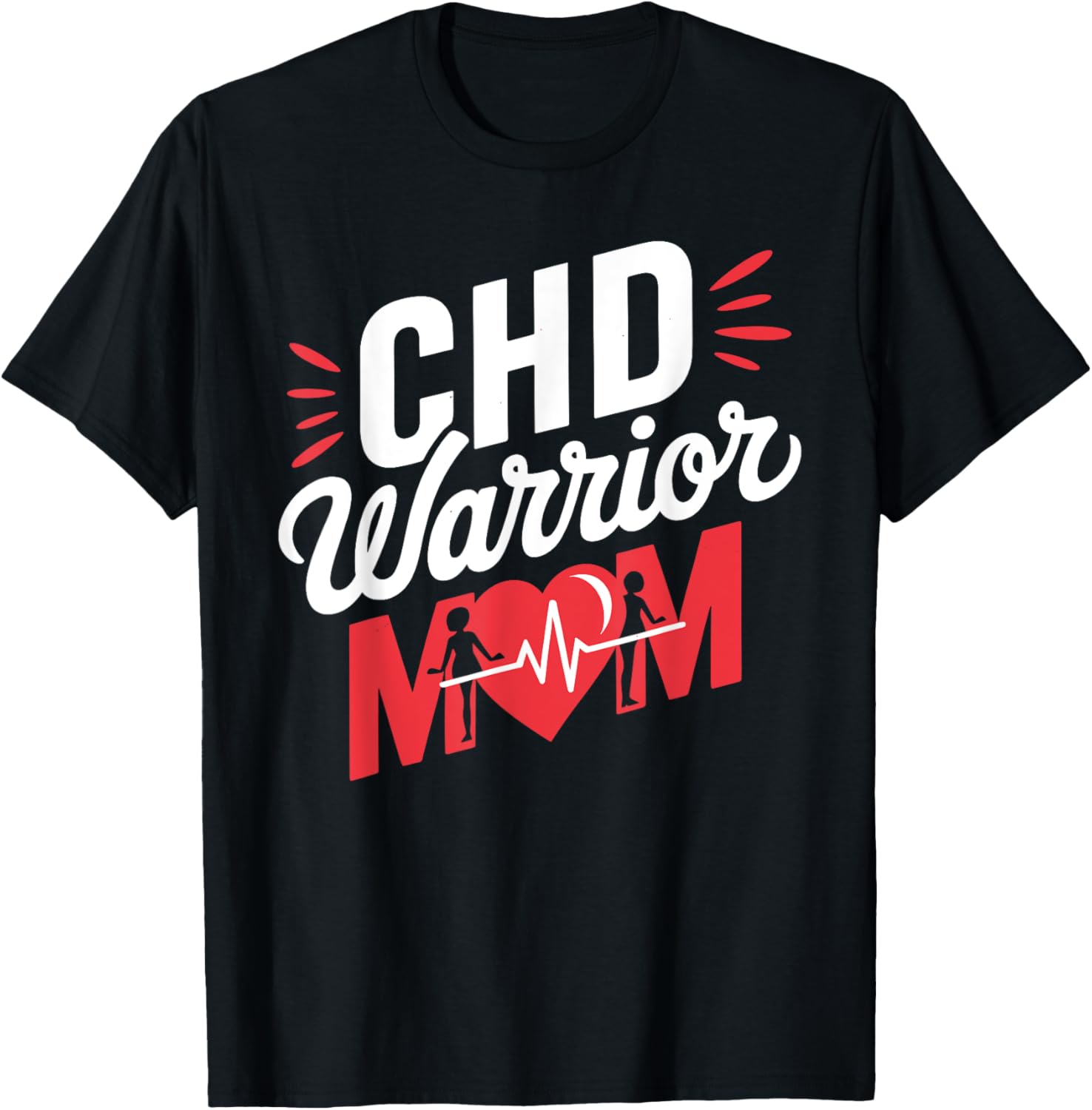 CHD Warrior Mom Heart Defect Awareness T-Shirt for Proud Moms - 1