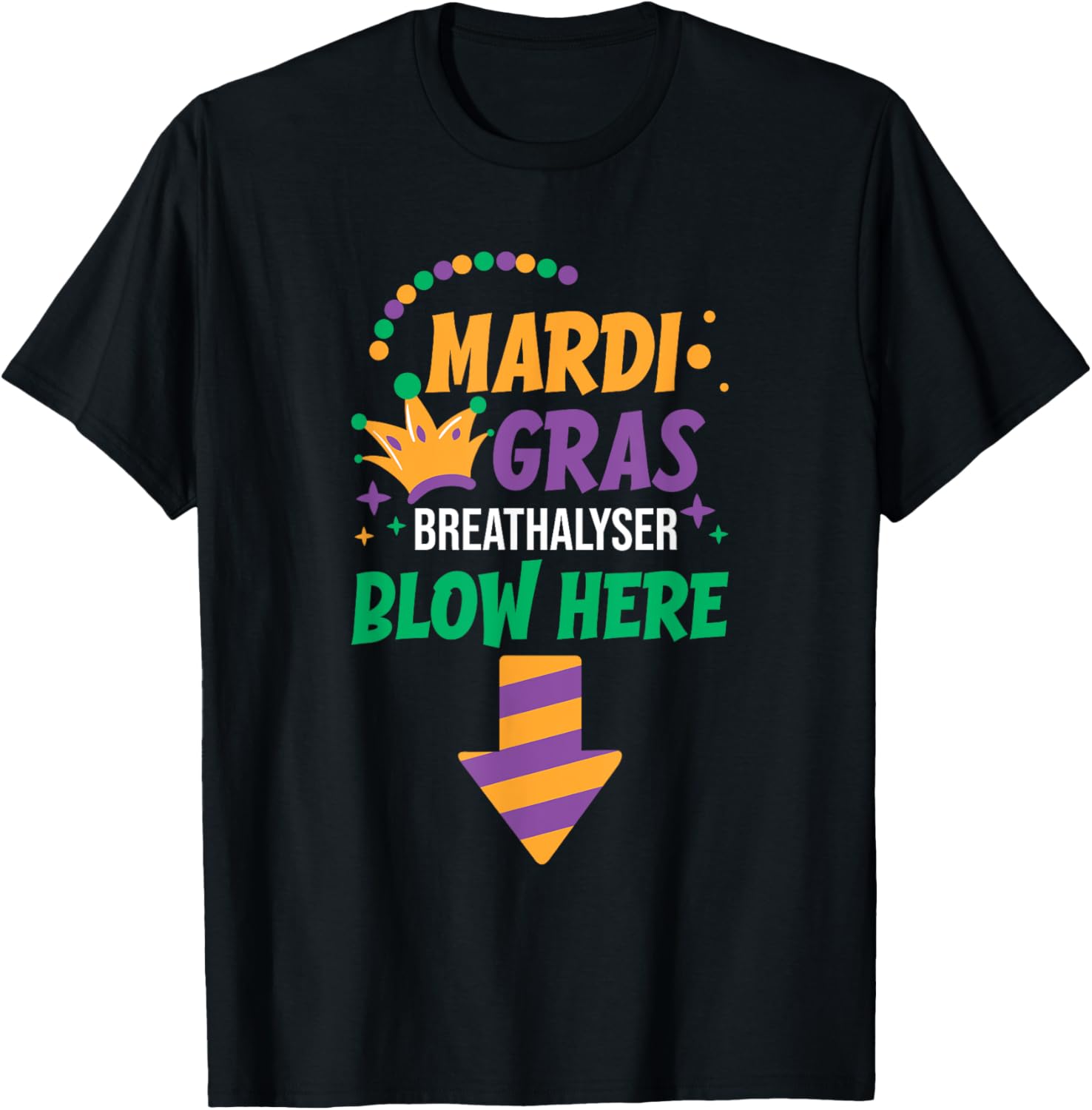 Funny Mardi Gras Breathalyser T-Shirt for Men - Festive Adult Clothing - 19