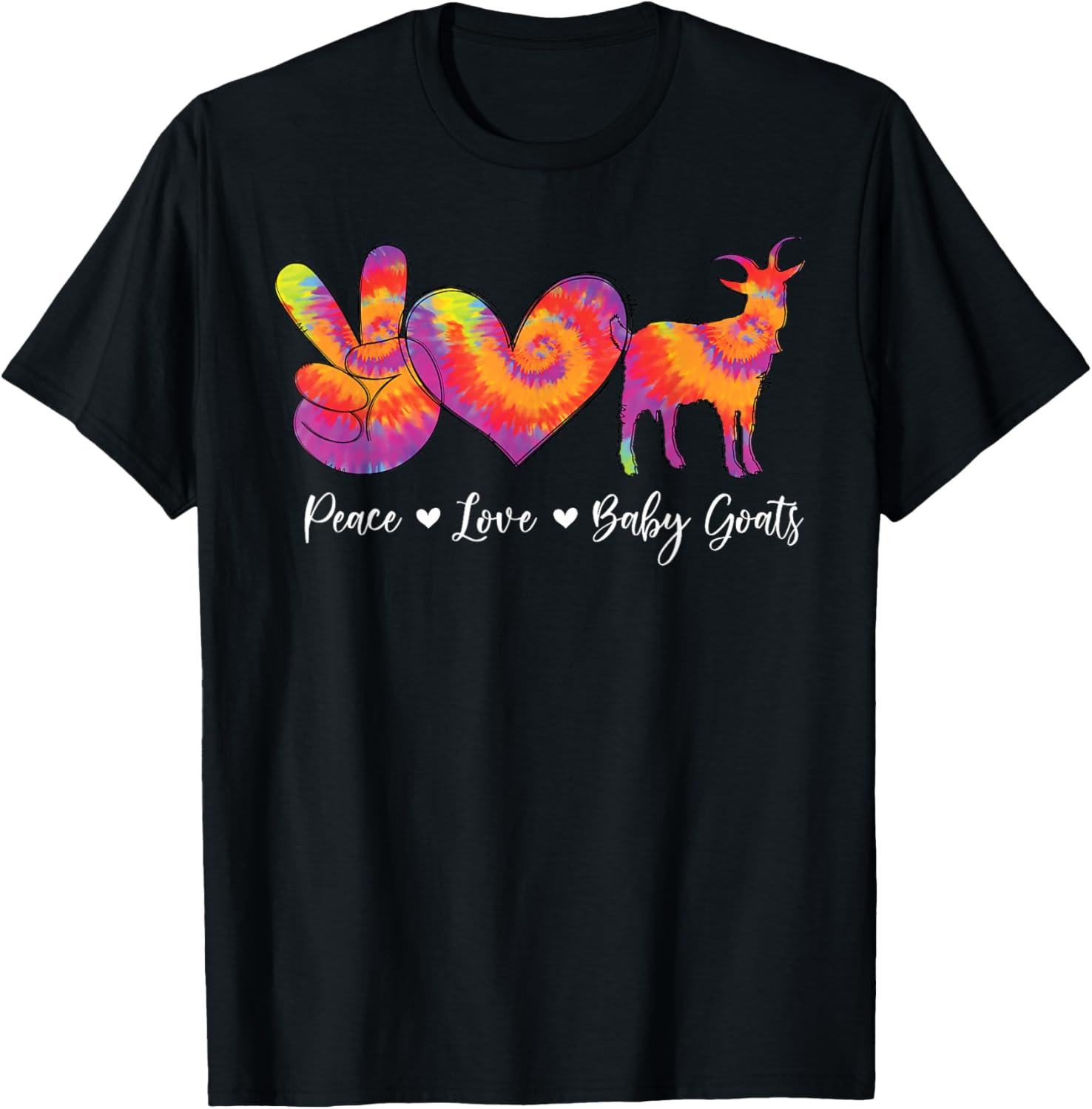 Cute Goat Lover Tie Dye Baby Goats T-Shirt for Farmers and Animal Lovers - 2