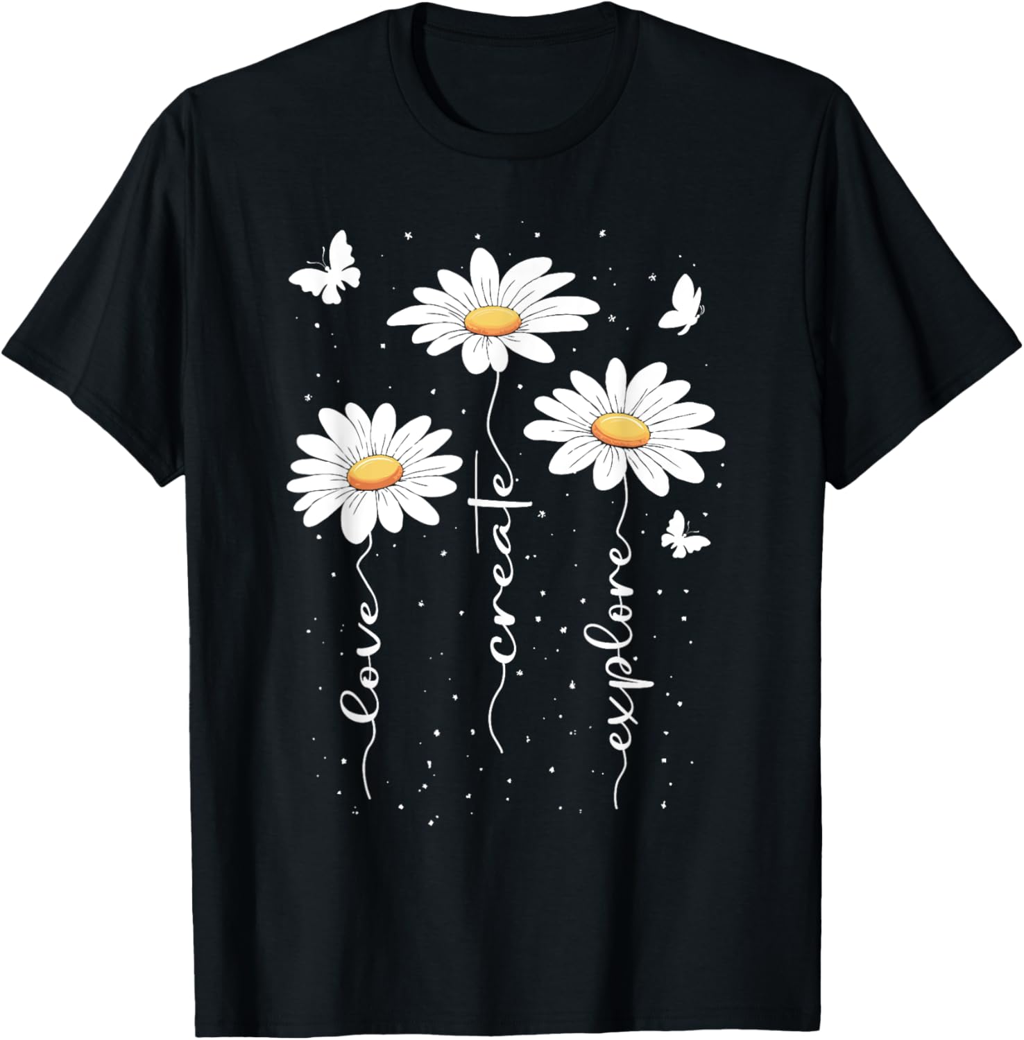 Cute Daisy Floral T-Shirt for Nature Lovers - Inspirational Flower Design - 13