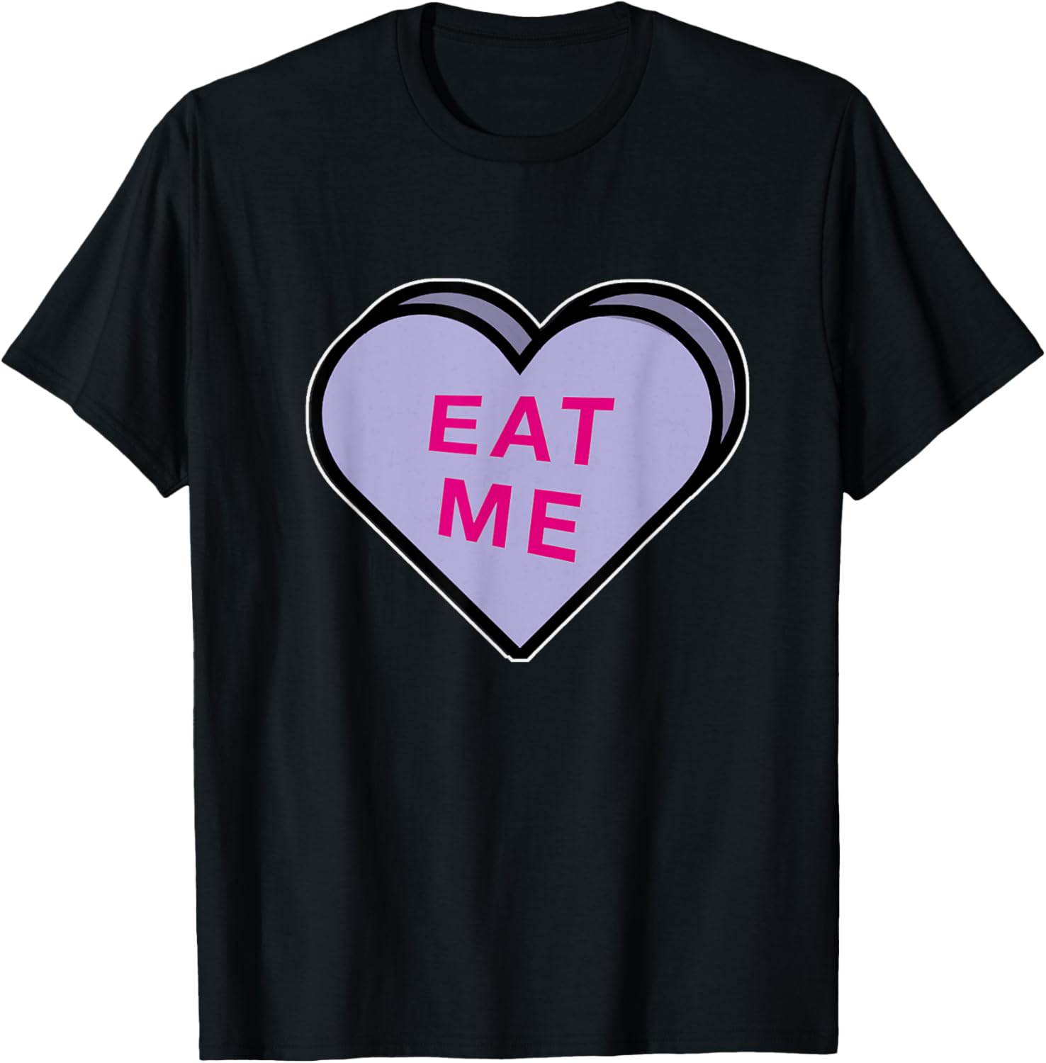 Funny Eat Me Valentine's T-Shirt - Cute Dirty Candy Heart Design - 7