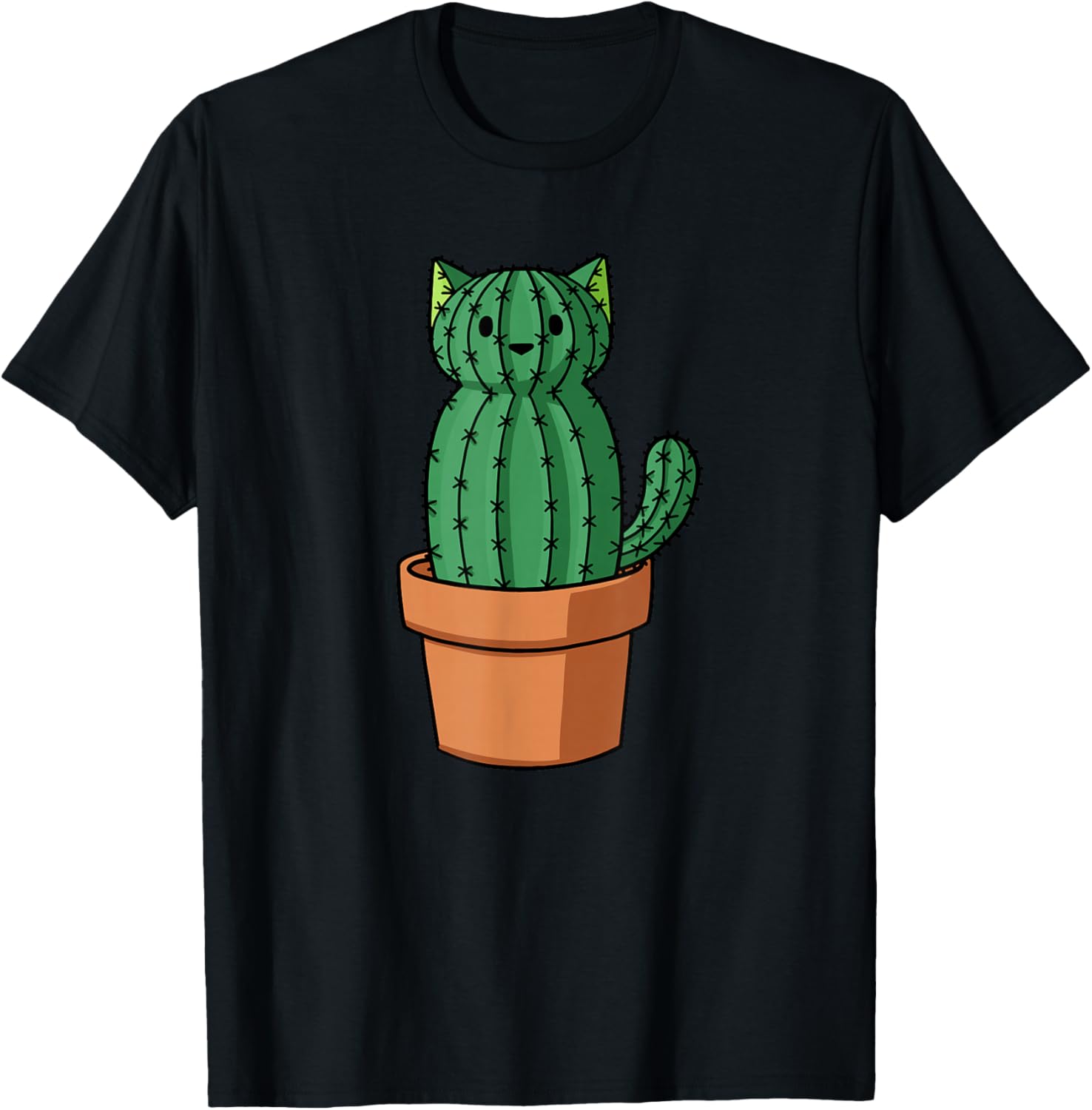 Cute Kitty Kitten Doodle Cats Cactus T-Shirt for Cat Lovers - 1