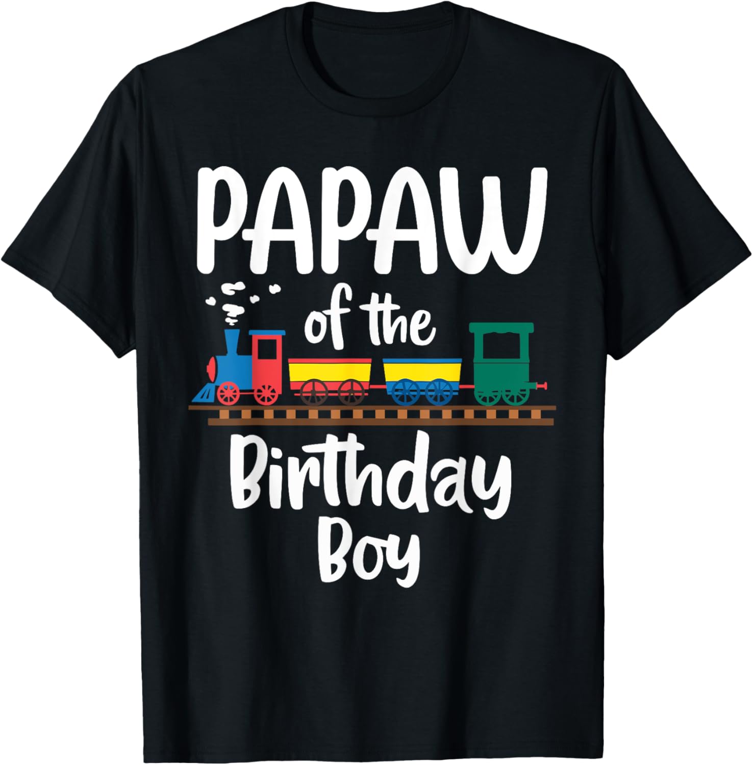 Cute Papaw Birthday Boy Train Toys T-Shirt for Dad's Special Day - 9