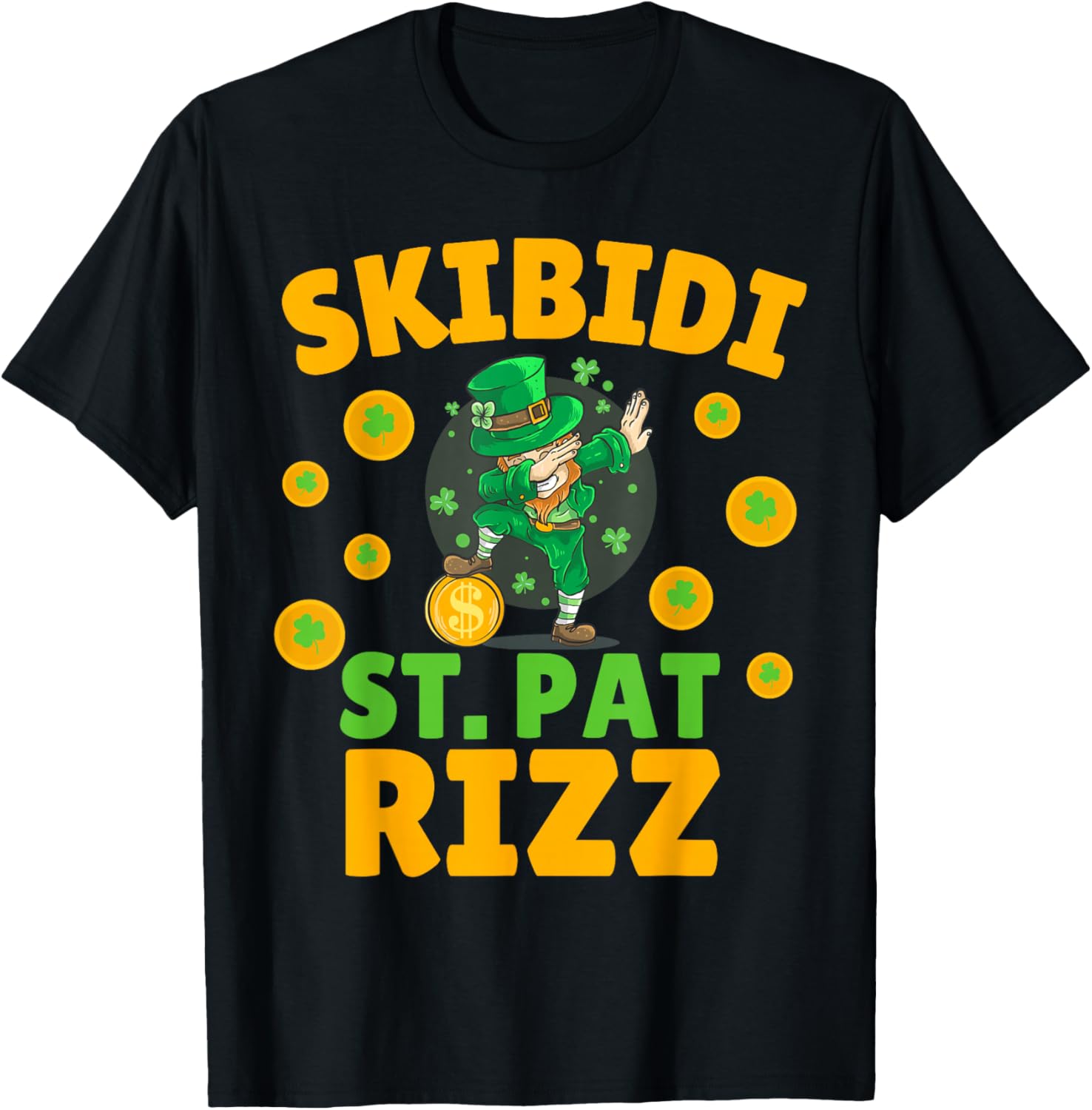 Funny St Patrick's Day Irish Skibidi Rizz T-Shirt for Festive Style - 9