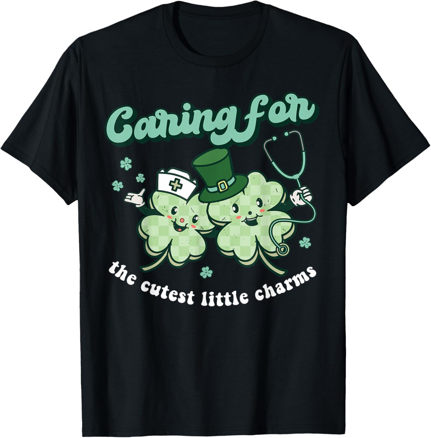 Cute St Patrick's Day Nurse T-Shirt Perfect for Caring Charm Lovers - 3