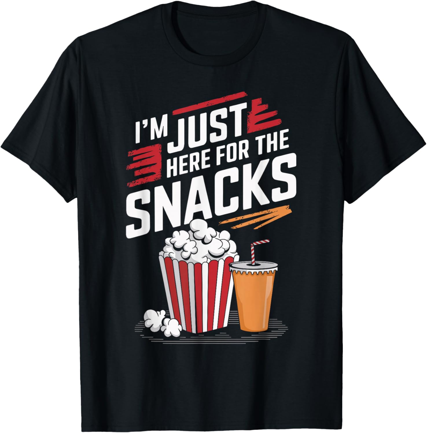 Funny Food Lover T-Shirt I'm Just Here For The Snacks Gift for Foodies - 2