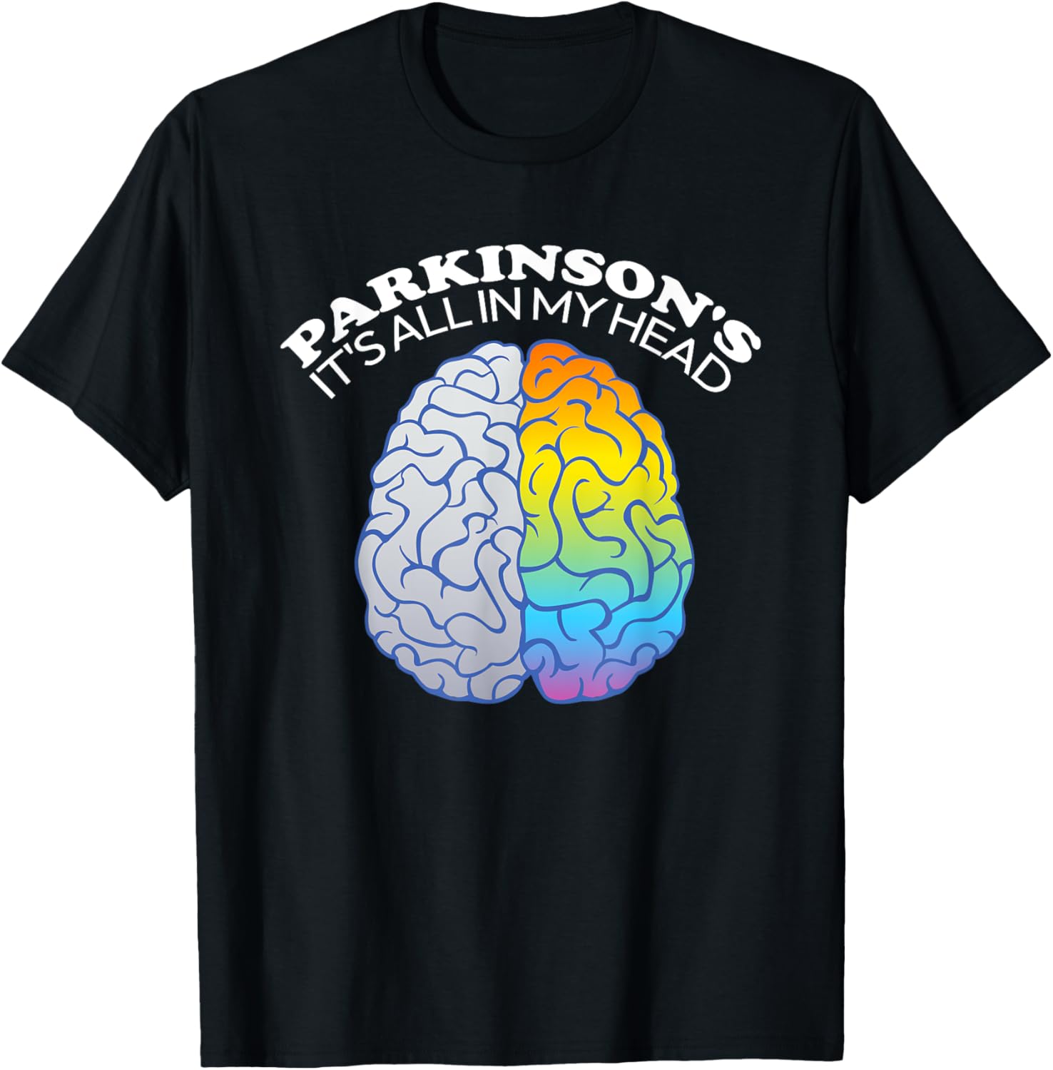 Funny Parkinson's It's All In My Head T-Shirt for Casual Wear - 2