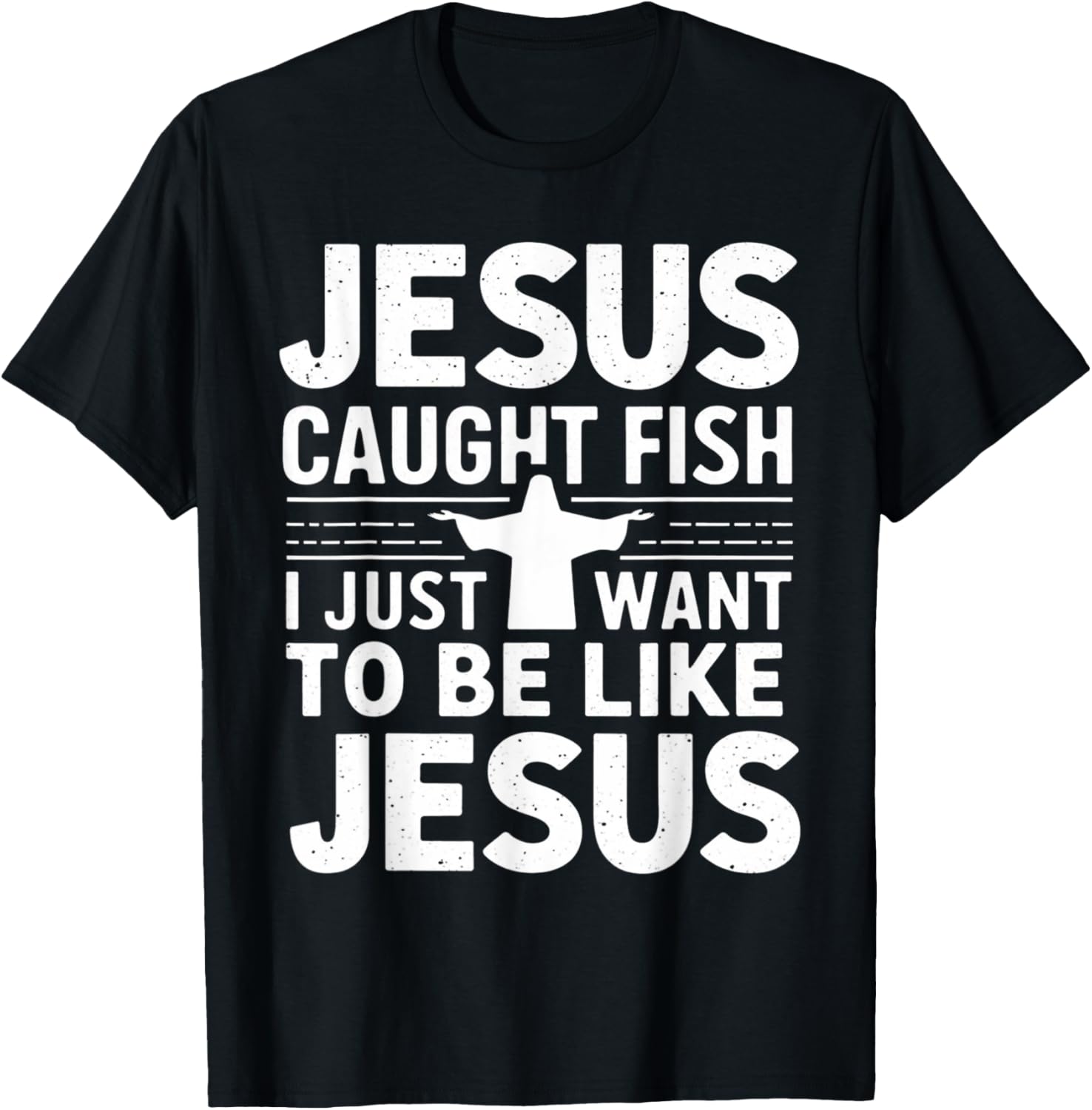 Catch Fish with Faith - Jesus Caught Fish T-Shirt for Christian Anglers - 3