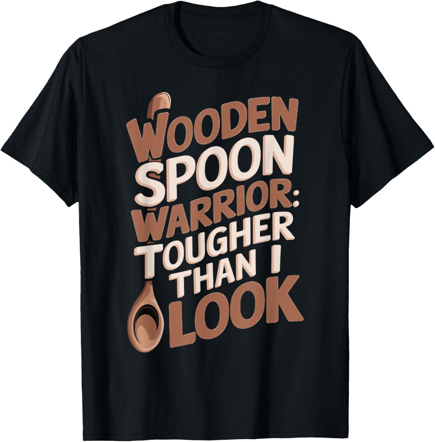Funny Wooden Spoon Warrior T-Shirt for Filipino Cooking Lovers - 1