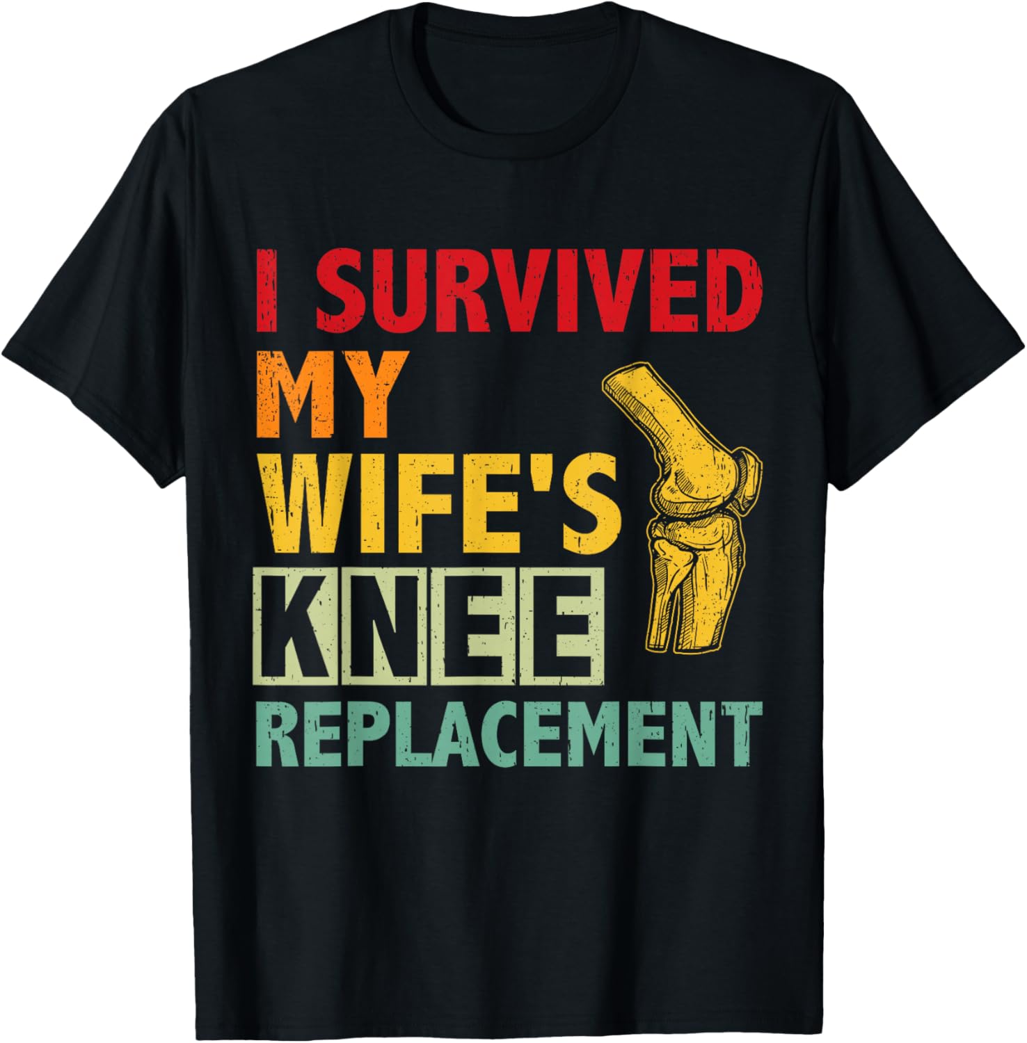 Broken Knee Surgery Recovery T-Shirt for Women - Knee Replacement Care Gear - 5