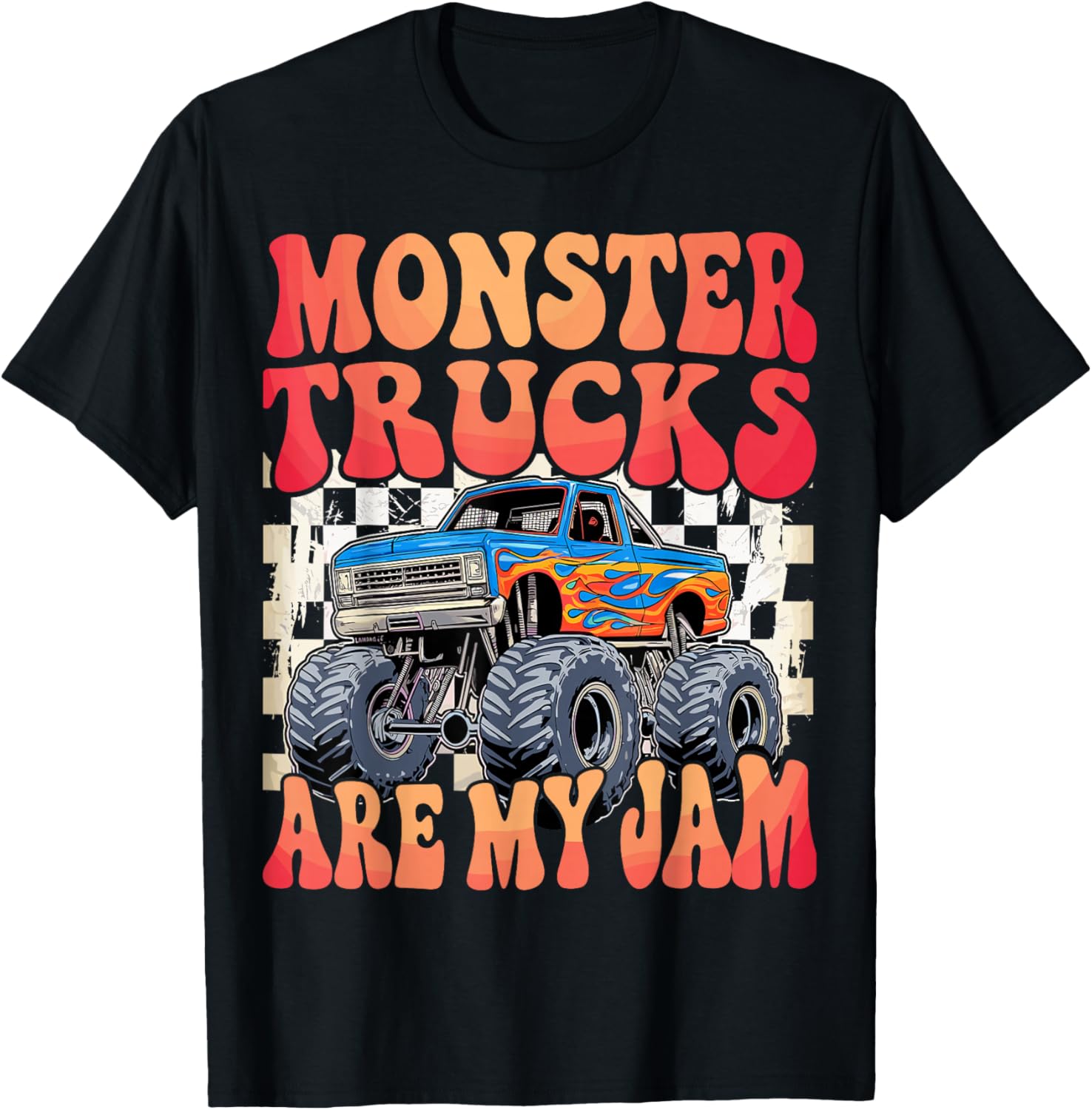 Colorful Monster Trucks T-Shirt for Kids and Adults - Fun and Stylish! - 1