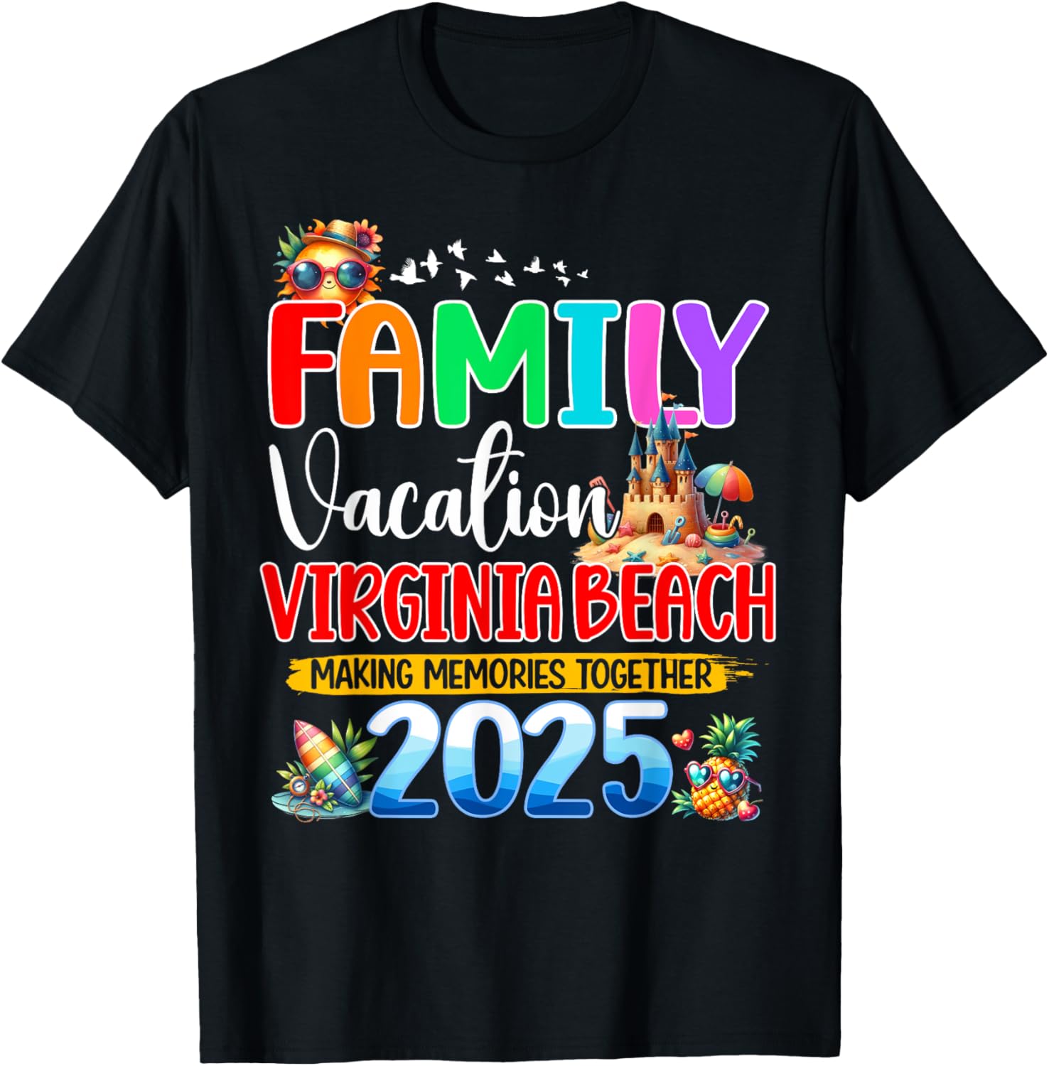 Family Vacation Virginia Beach 2025 Matching Group T-Shirt for All Ages - 8