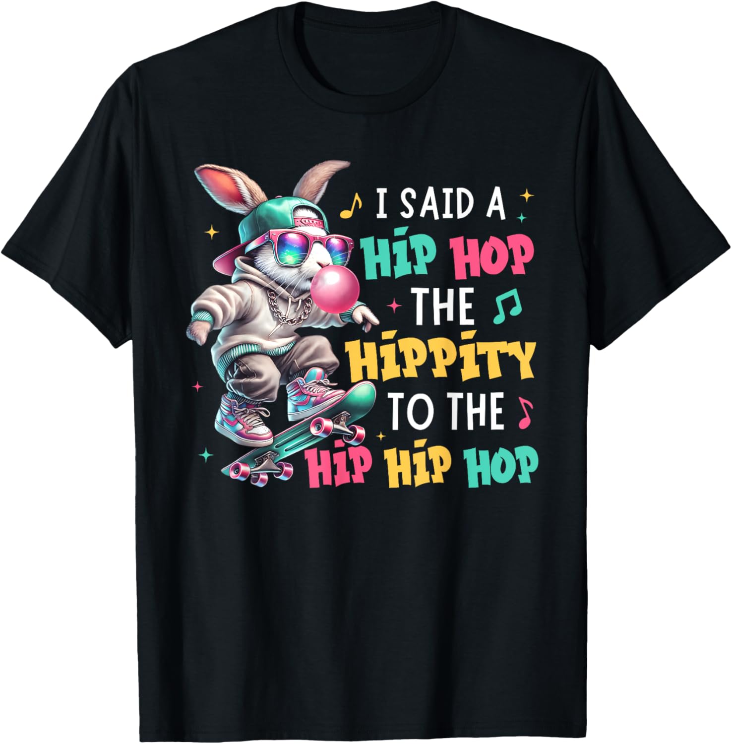 Funny Easter Hip Hop Bunny T-Shirt for Kids and Adults - Celebrate with Style! - 7