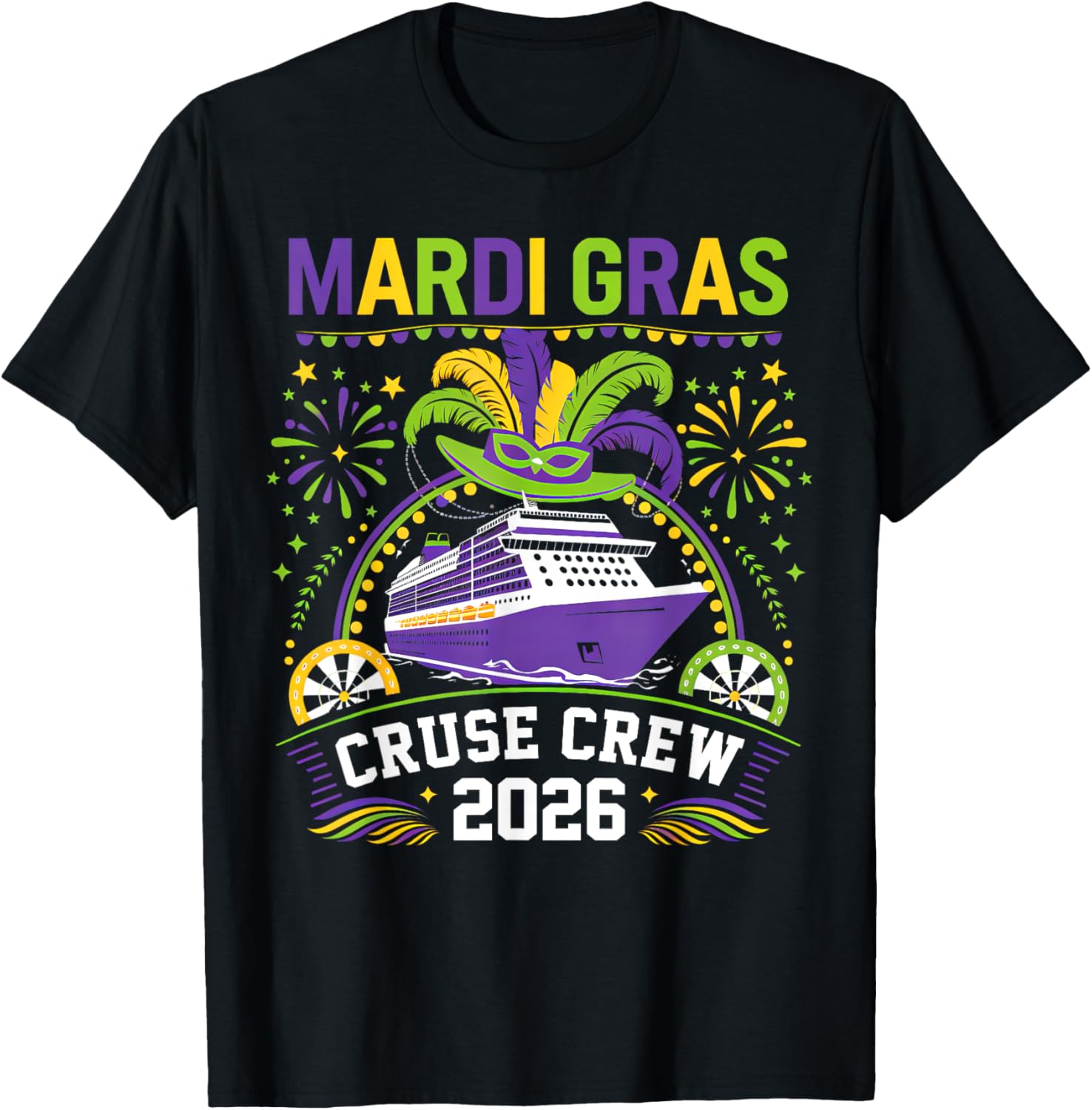 Funny Mardi Gras Cruise Family Matching T-Shirt for 2026 Trip - 7