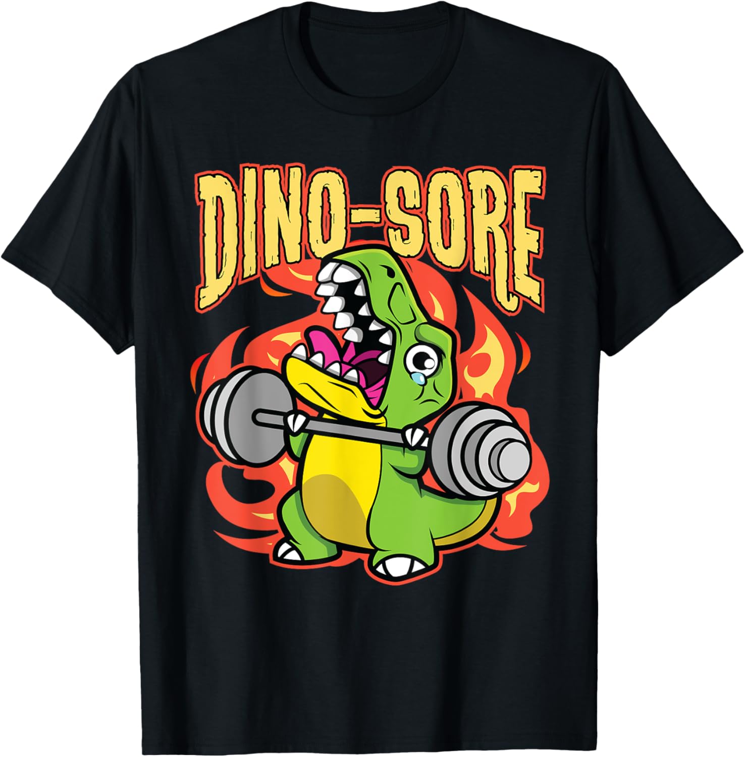 Cute Dinosaur Gym Workout T-Shirt for Fitness Lovers and Lifters - 10