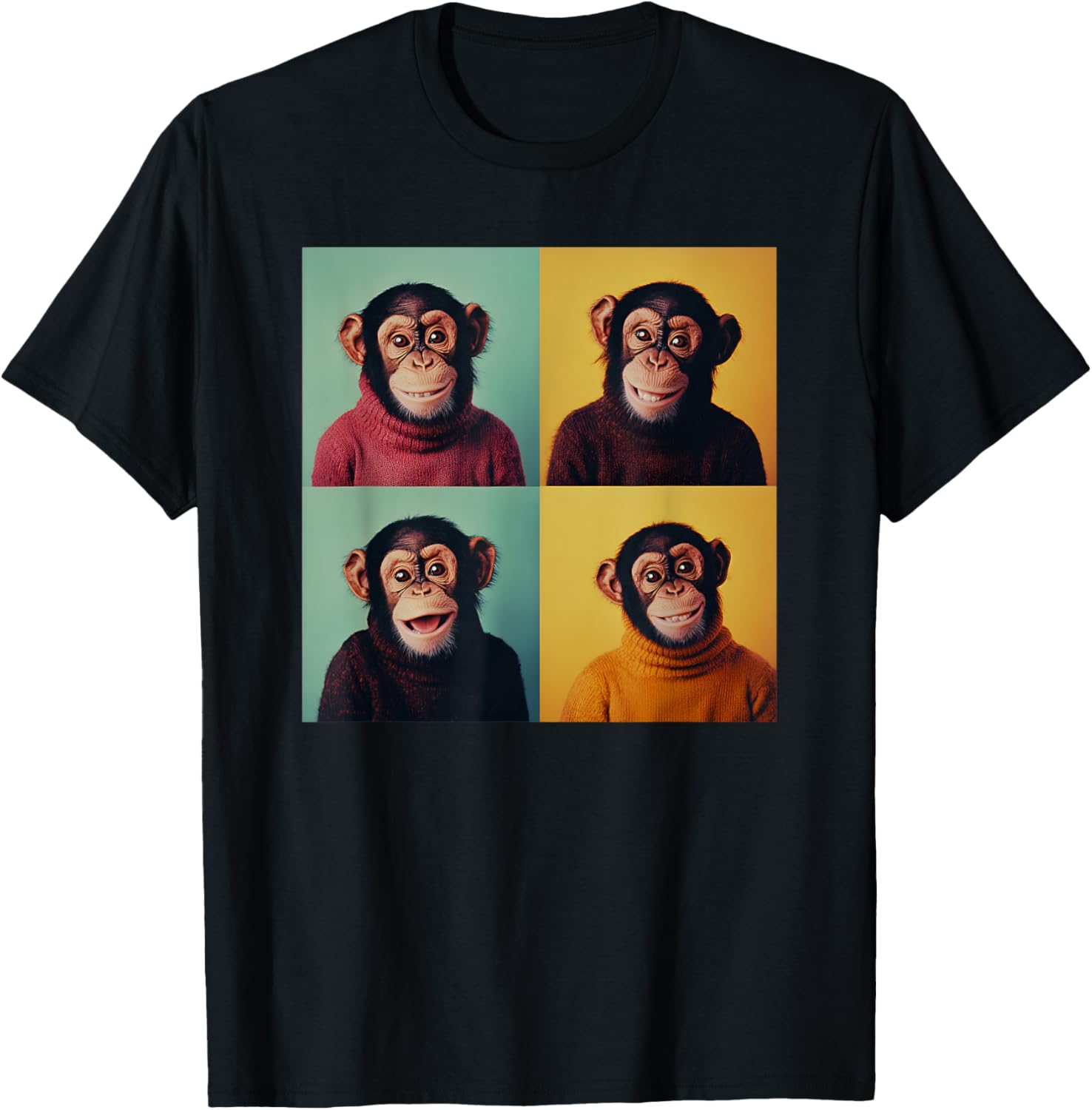 Funny Monkey Chimp T-Shirt for Animal Lovers - Awkward Photoshoot Design - 24
