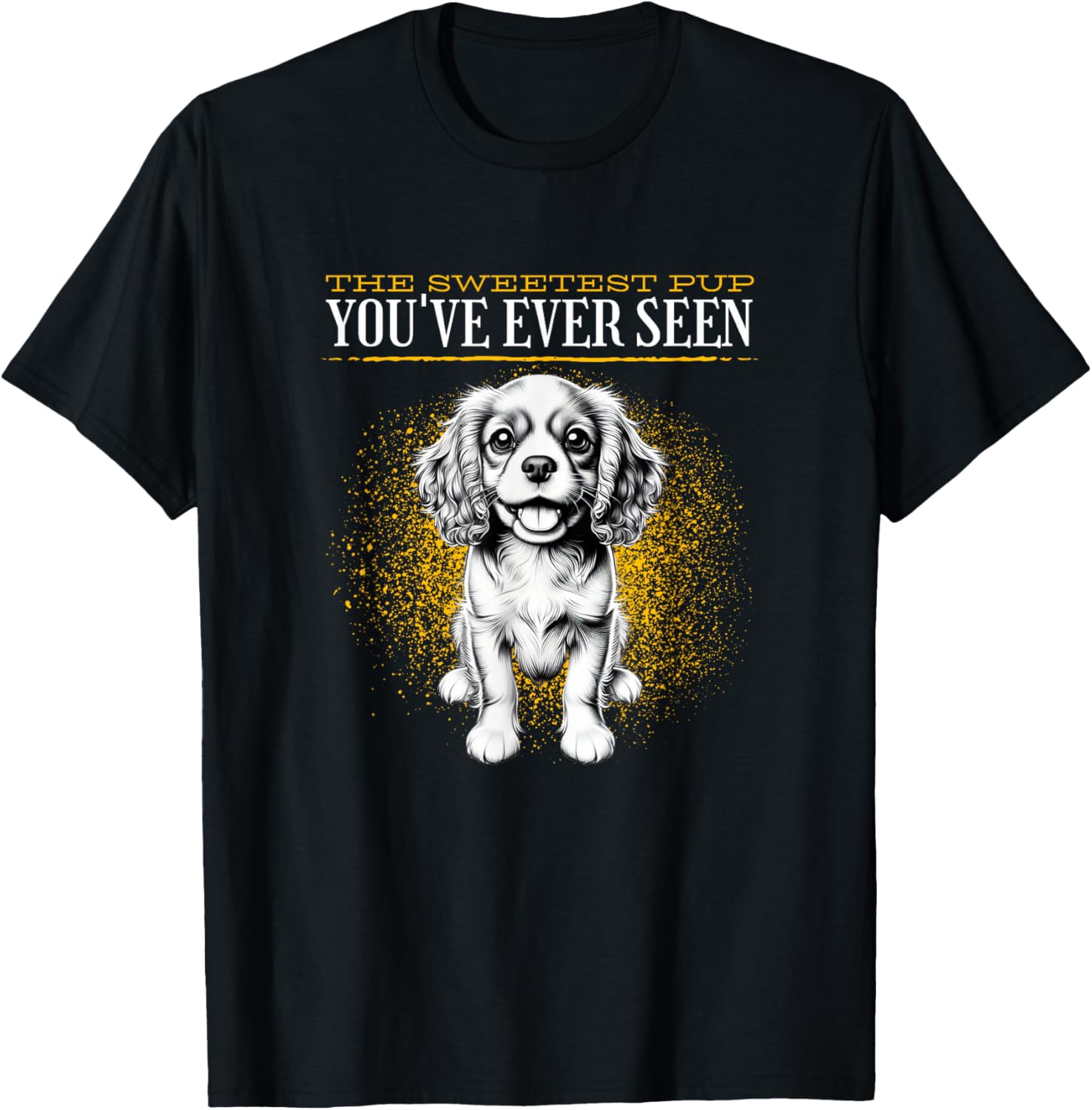 Cute Cavalier King Charles Spaniel Puppy T-Shirt for Dog Lovers - 1