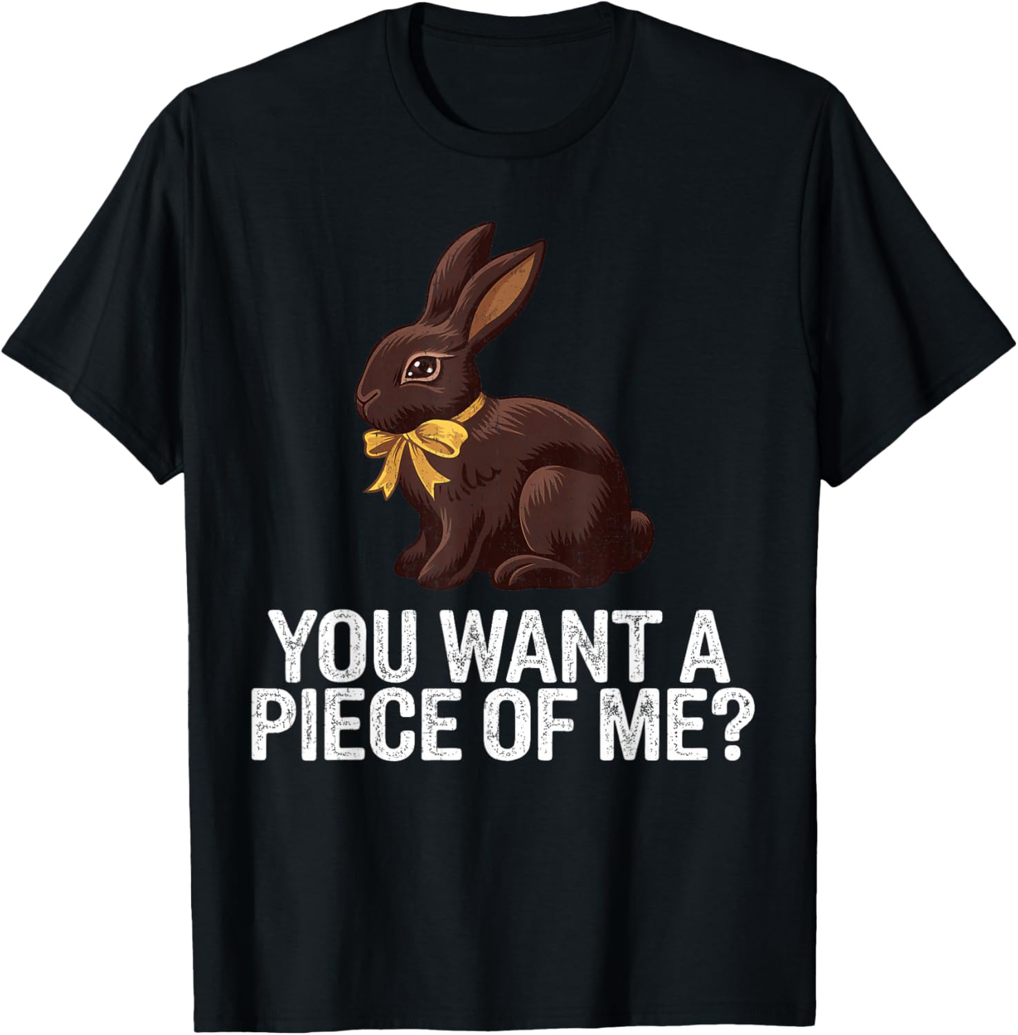 Cute Easter Rabbit Chocolate Bunny Graphic T-Shirt for Fun Holiday Style - 17