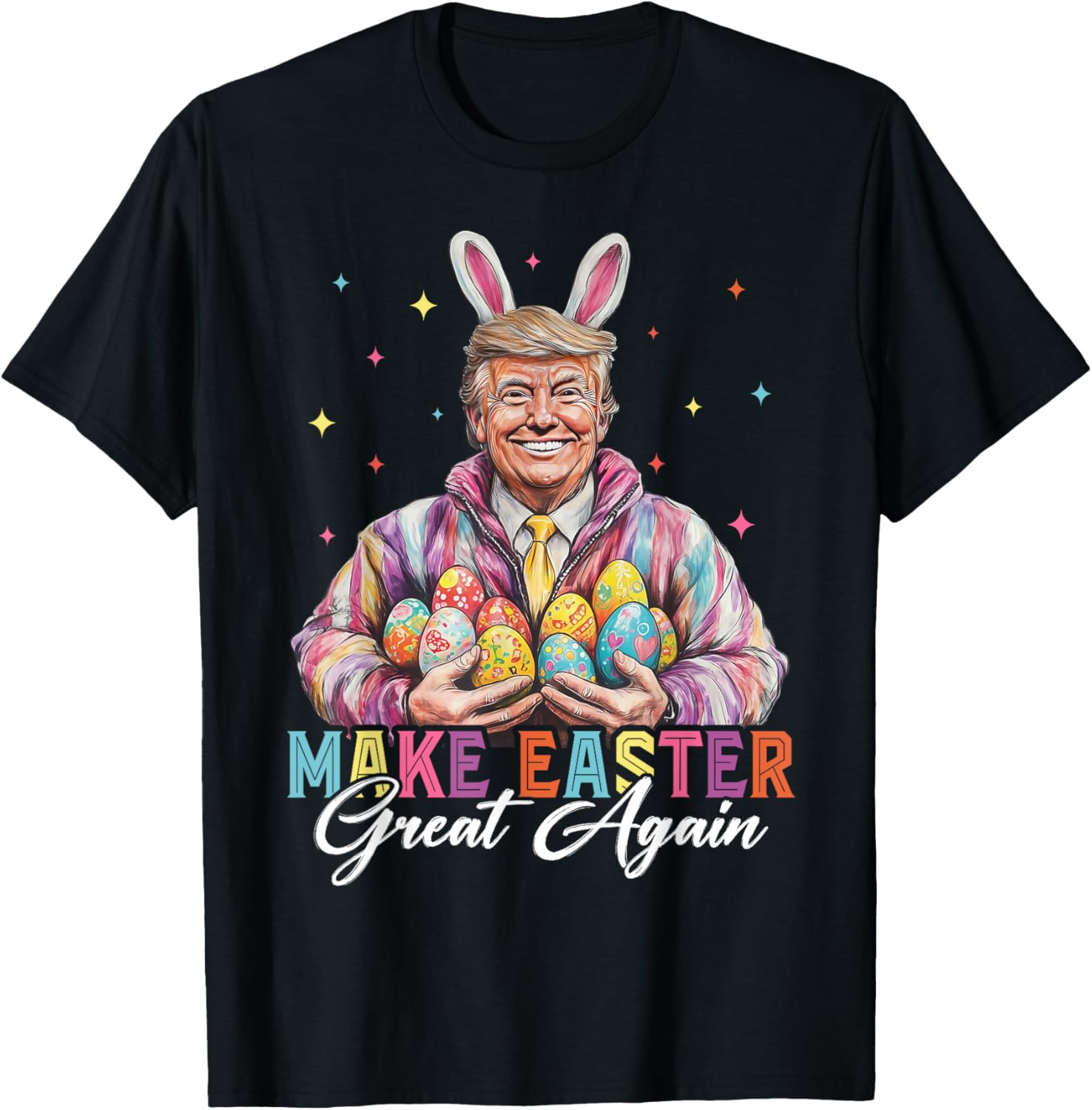 Funny Trump Easter Bunny Hunt T-Shirt for Holiday Fun and Celebration - 14
