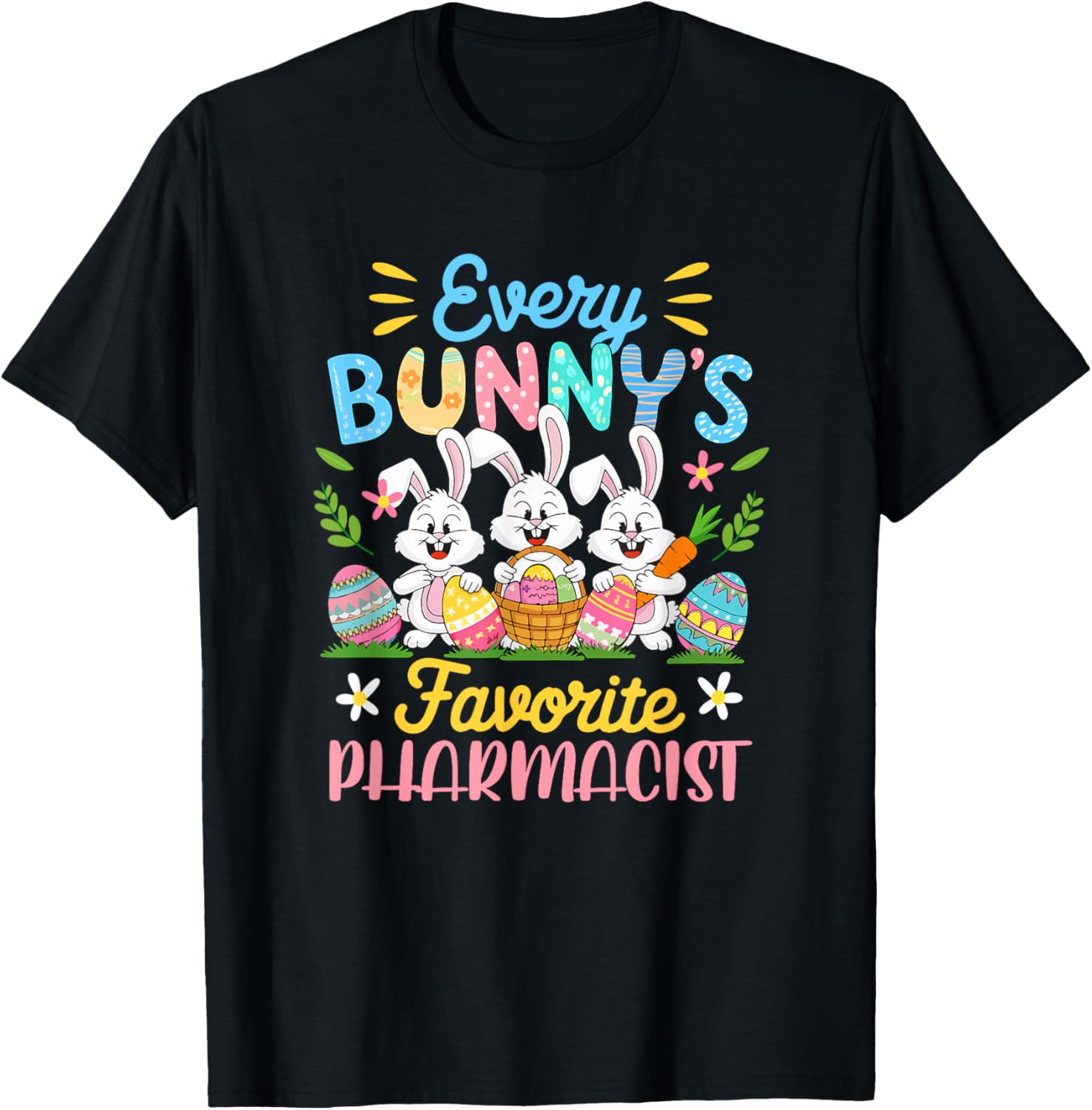 Bunny's Favorite Pharmacist Easter Bunnies Egg Hunt T-Shirt for Kids - 10