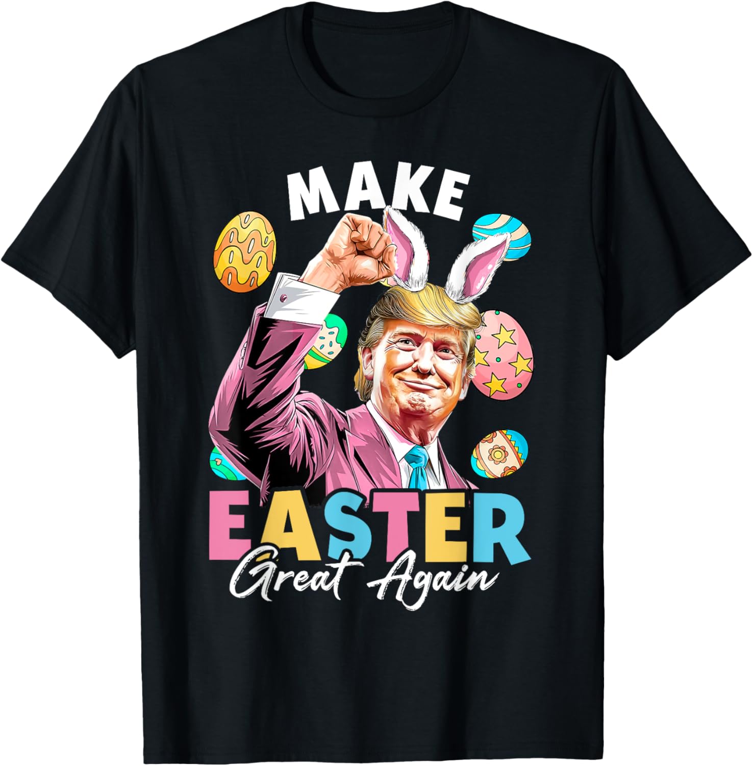 Funny Trump Easter Bunny Hunt T-Shirt for Holiday Fun and Laughter - 7