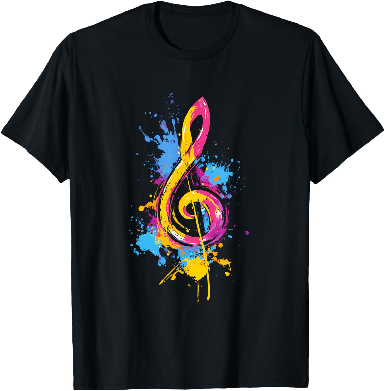 Colorful Treble Clef T-Shirt for Music Lovers - Fun Musical Tee - 14
