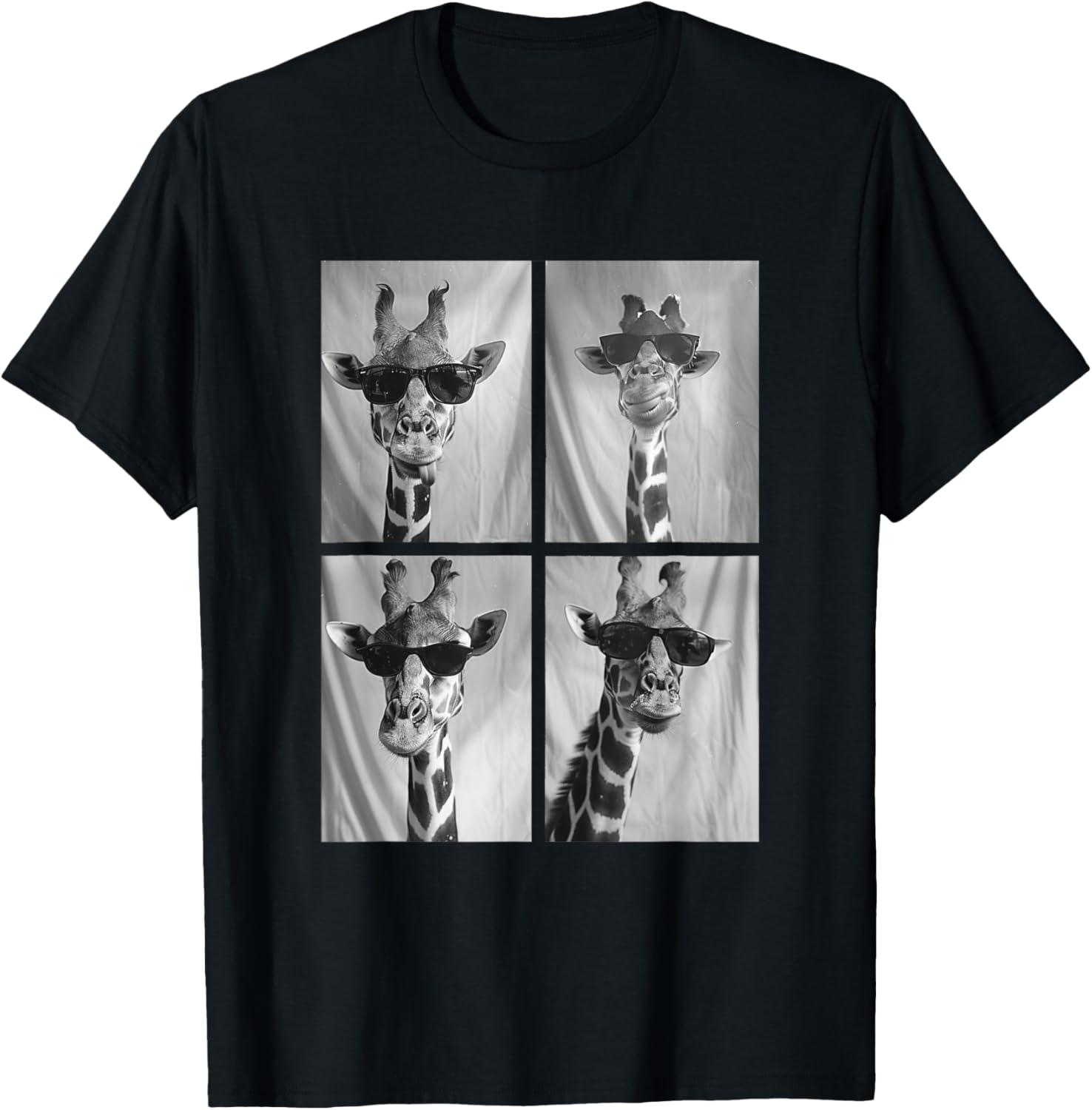 Cute Giraffe in Sunglasses Cool African Hipster T-Shirt for Animal Lovers - 14