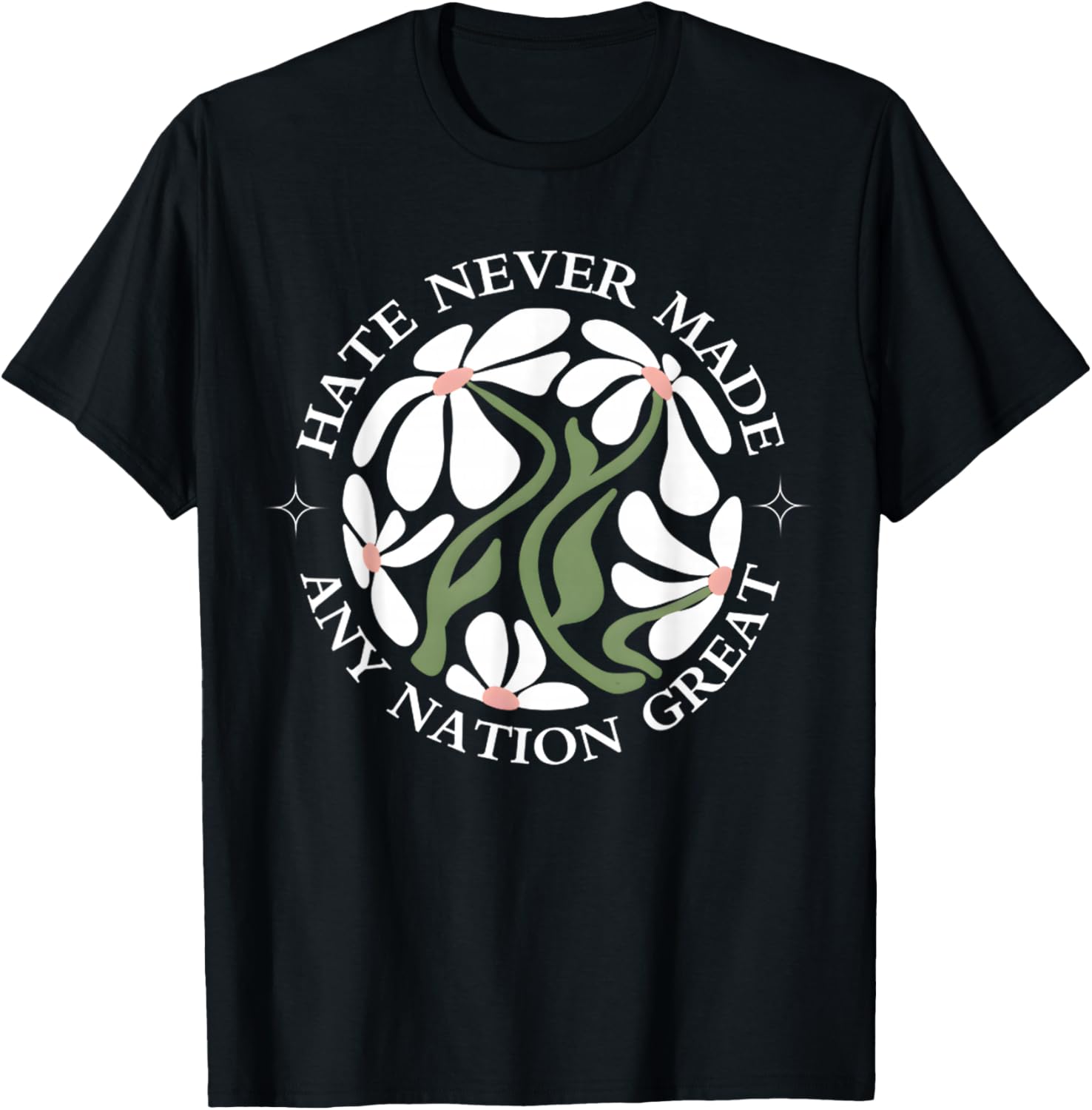 Floral Butterflies Anti Trump Liberal T-Shirt for Democrats and Activists - 1