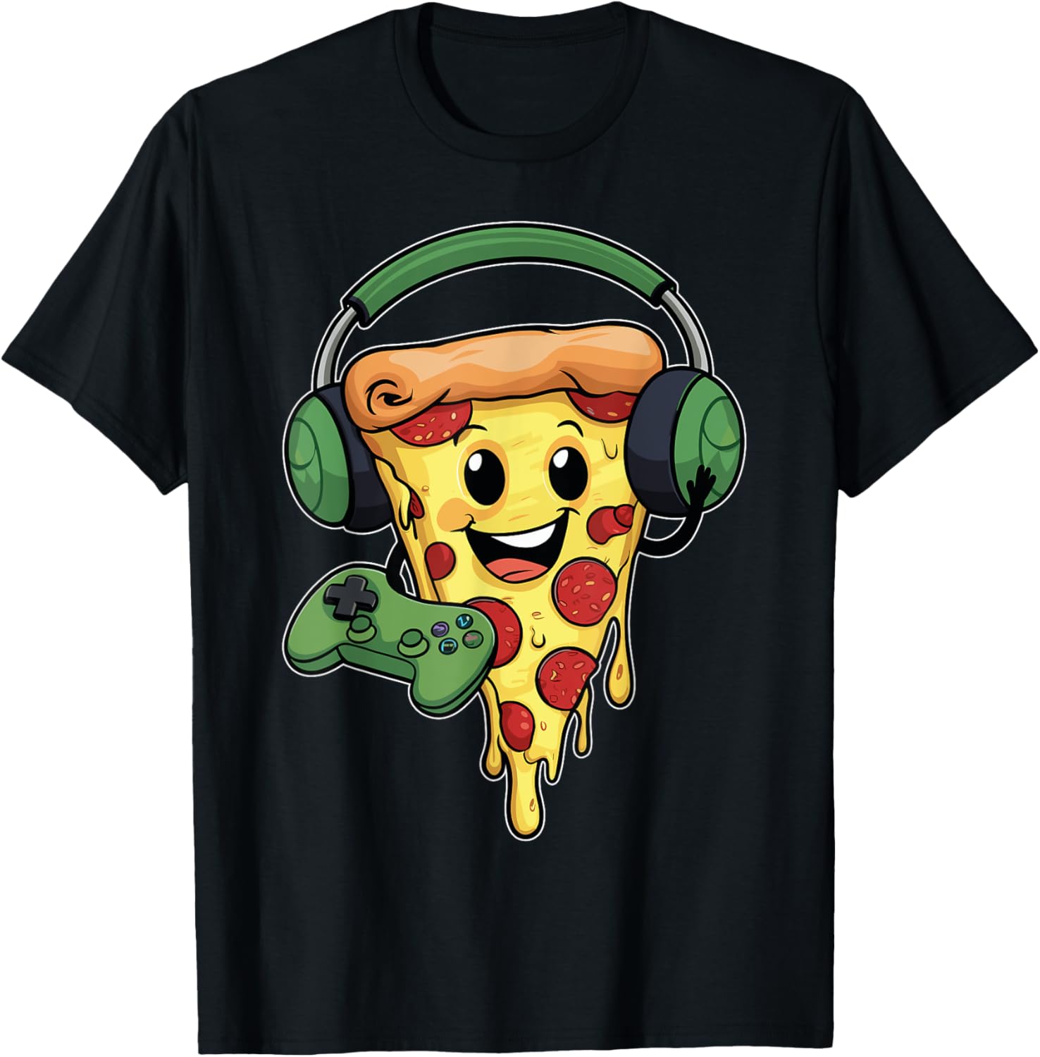 Funny Gamer Pizza Lovers T-Shirt for Video Game Enthusiasts - 14