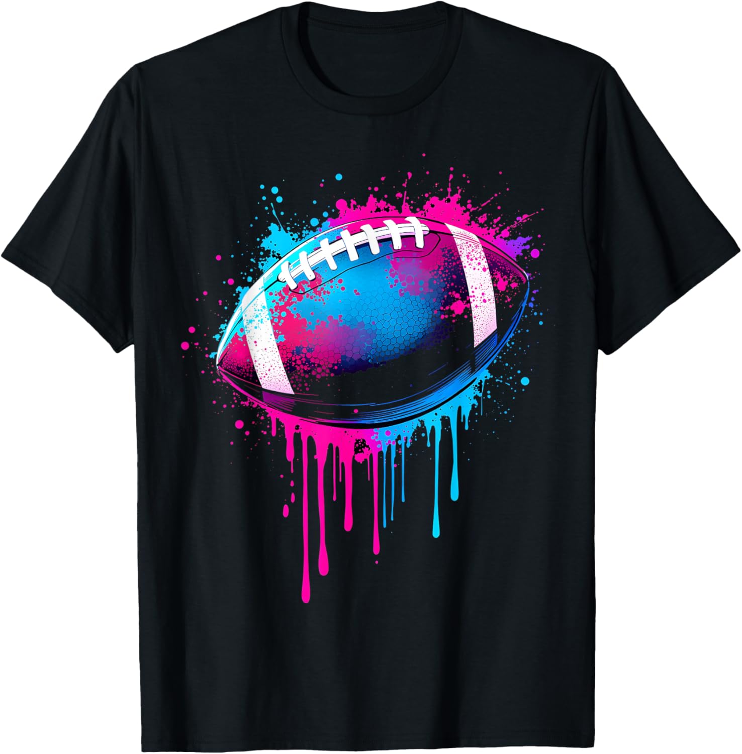 Colorful Tie Dye Football Game Day T-Shirt for Boys - Fun Sports Wear - 4