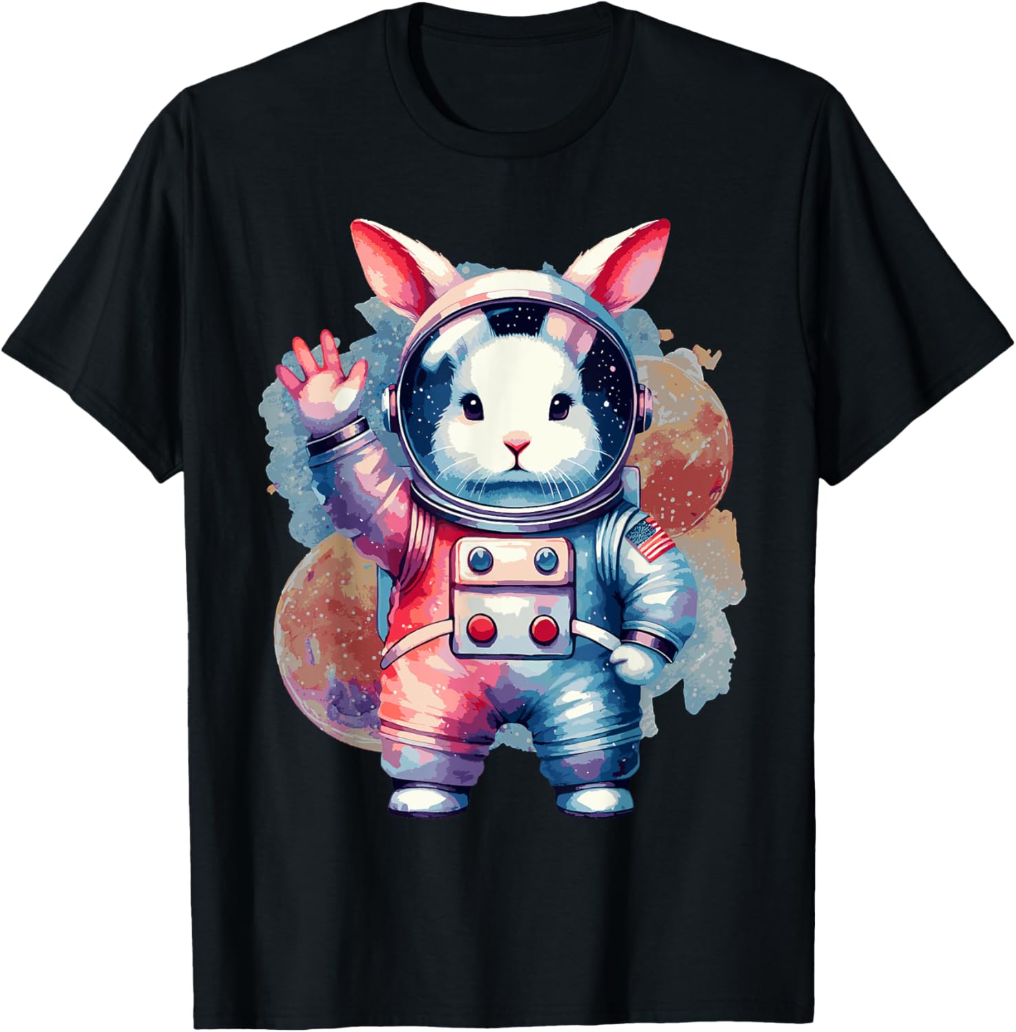 Funny Bunny Rabbit Astronaut Costume Easter T-Shirt for Kids - 6