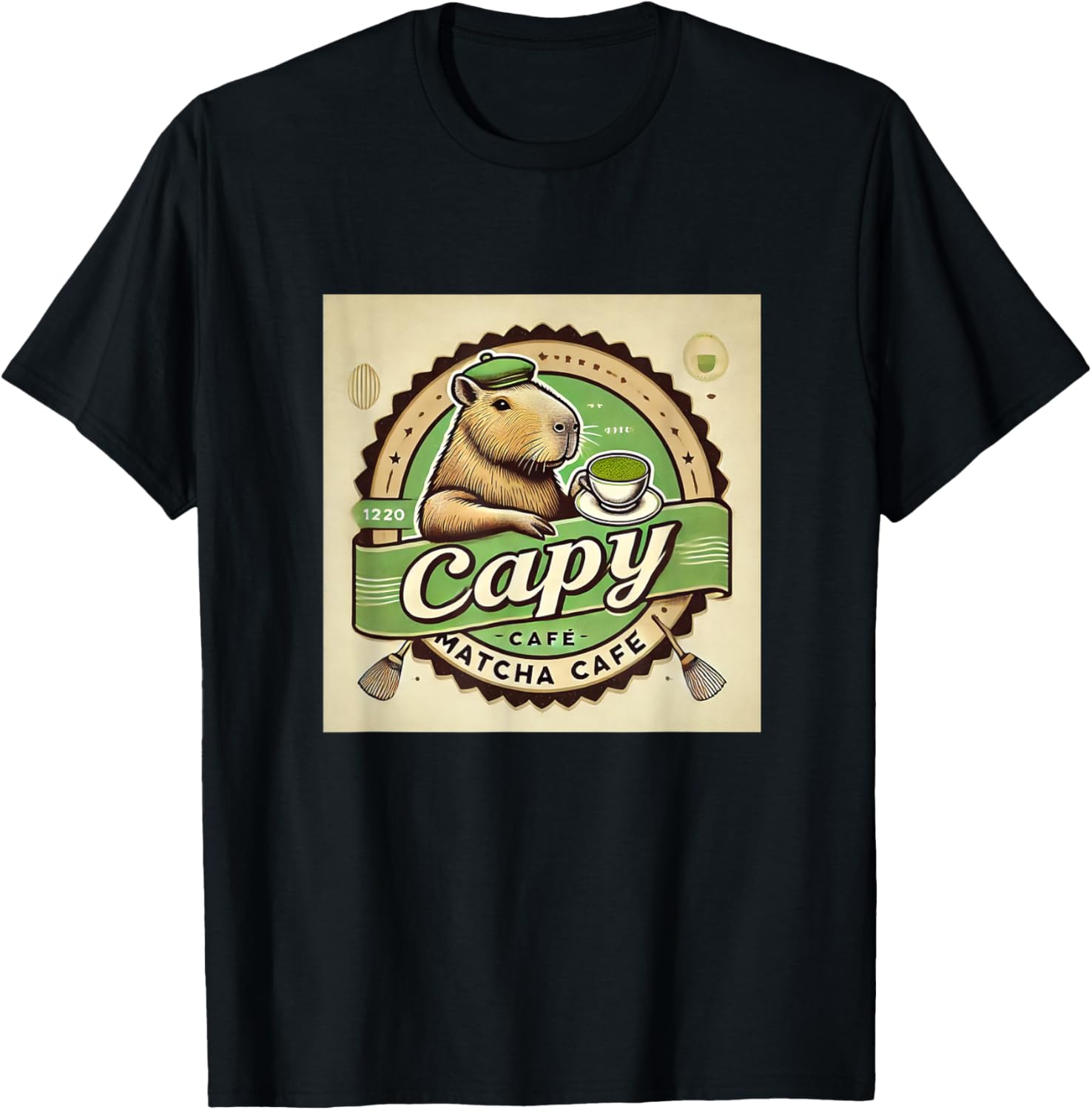 Capybara Cafe Coffee and Tea Lover T-Shirt for Animal Enthusiasts - 22