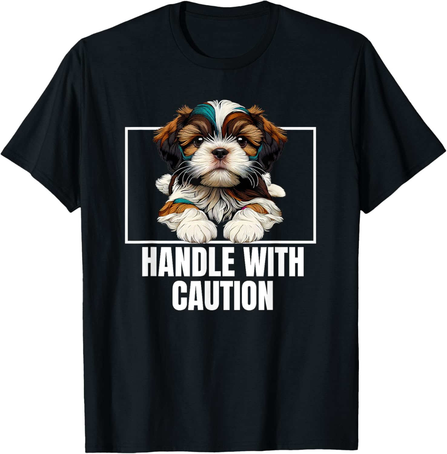 Cute Shih Tzu Handle With Care T-Shirt for Dog Lovers and Owners - 15