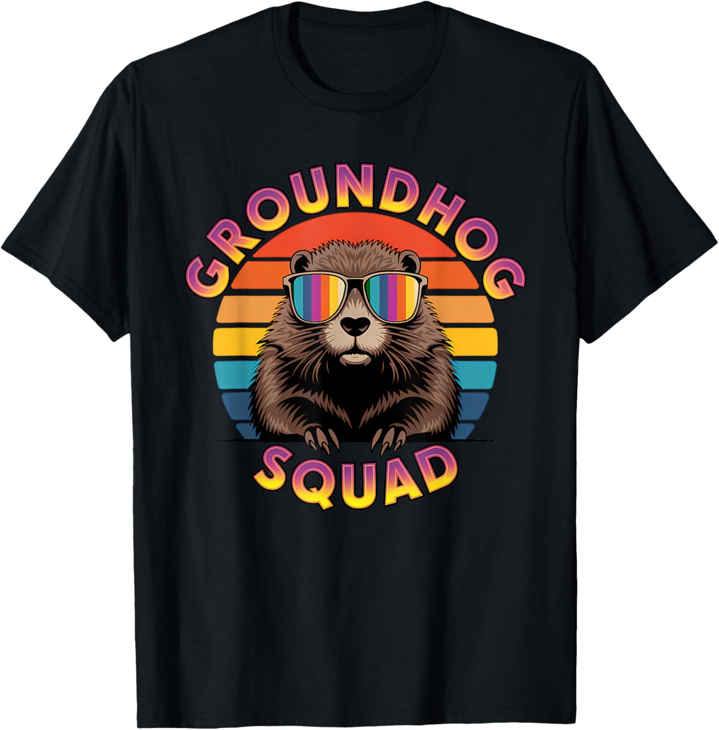 Funny Groundhog Squad Happy Groundhog Day 2025 T-Shirt for All Ages - 15