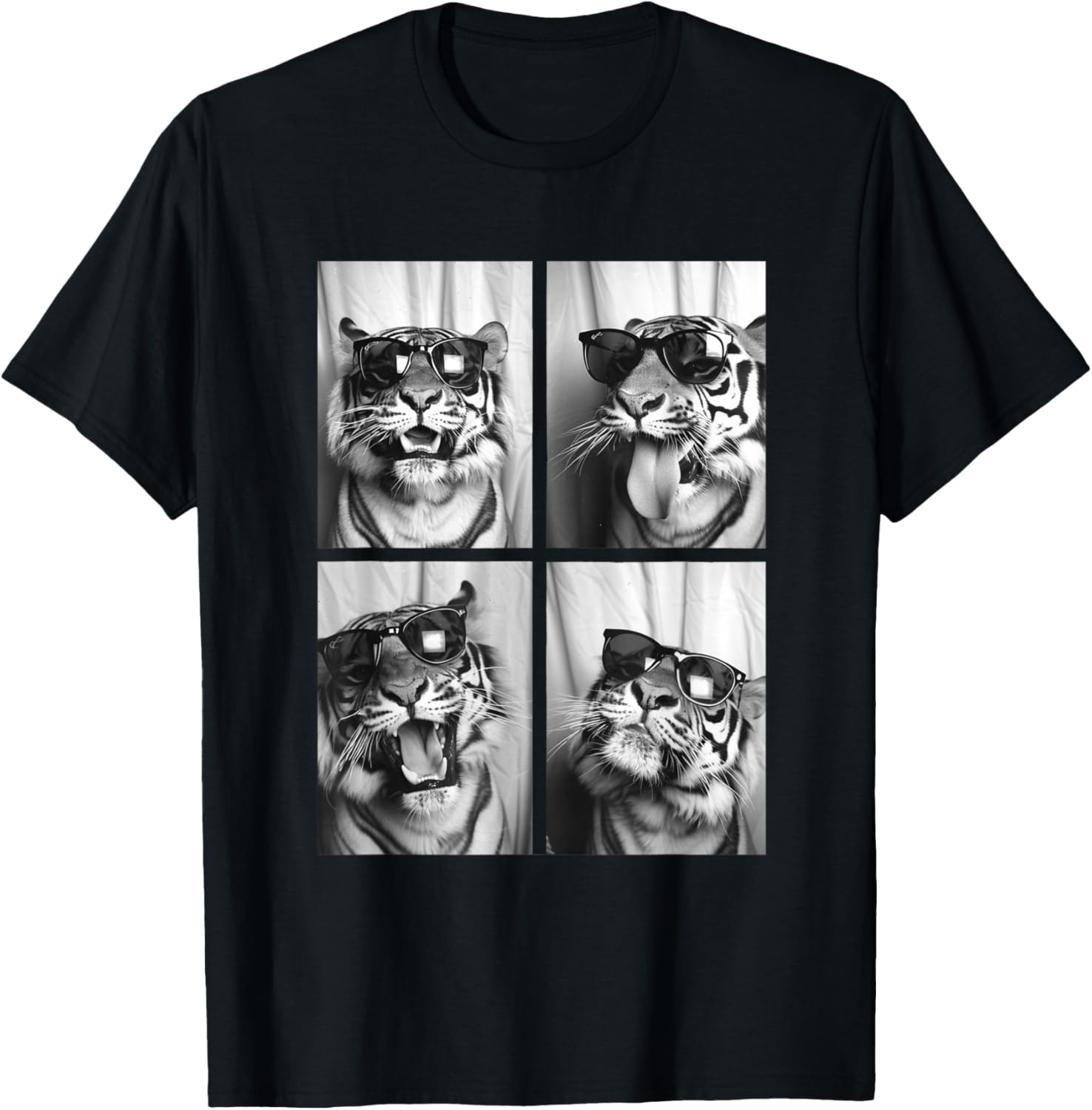 Cute Tigers in Sunglasses T-Shirt for Cool Animal Lovers - 1