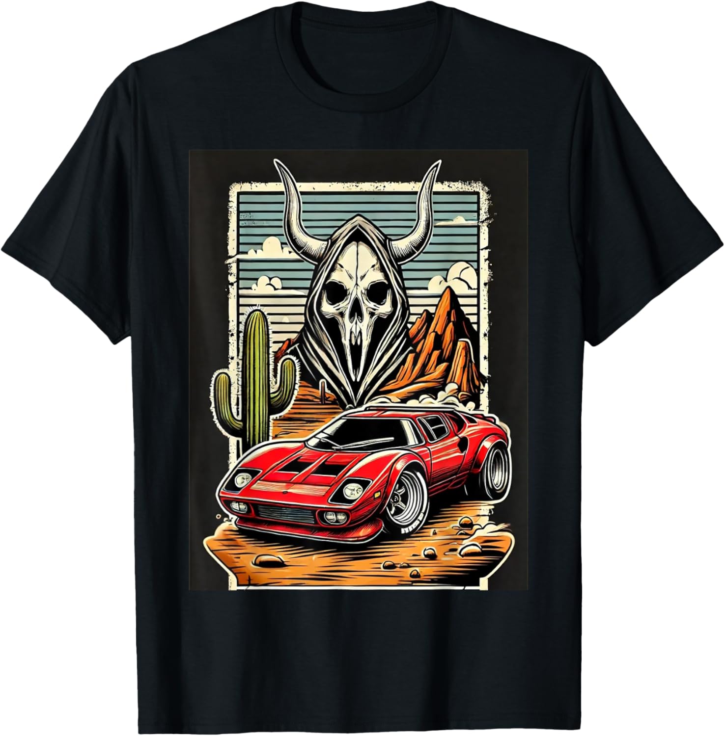 Desert Devil Car T-Shirt for Car Enthusiasts - Stylish and Comfortable Apparel - 1