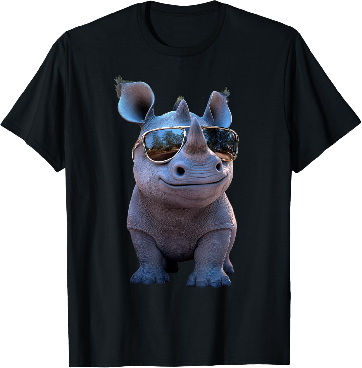 Cute Rhino Safari T-Shirt for Animal Lovers | White Rhinoceros Apparel - 18