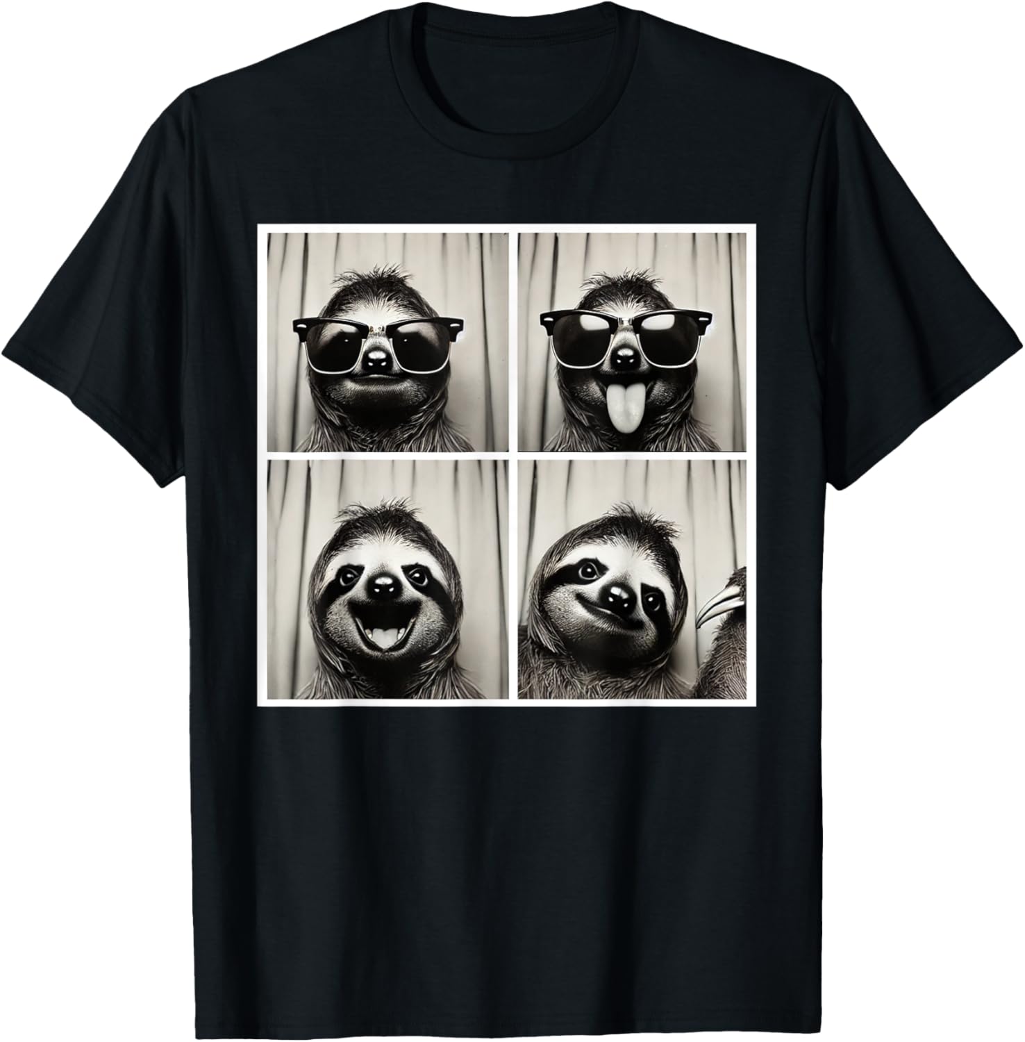 Funny Selfie Sloth T-Shirt with Sunglasses for Fun Casual Wear - 18