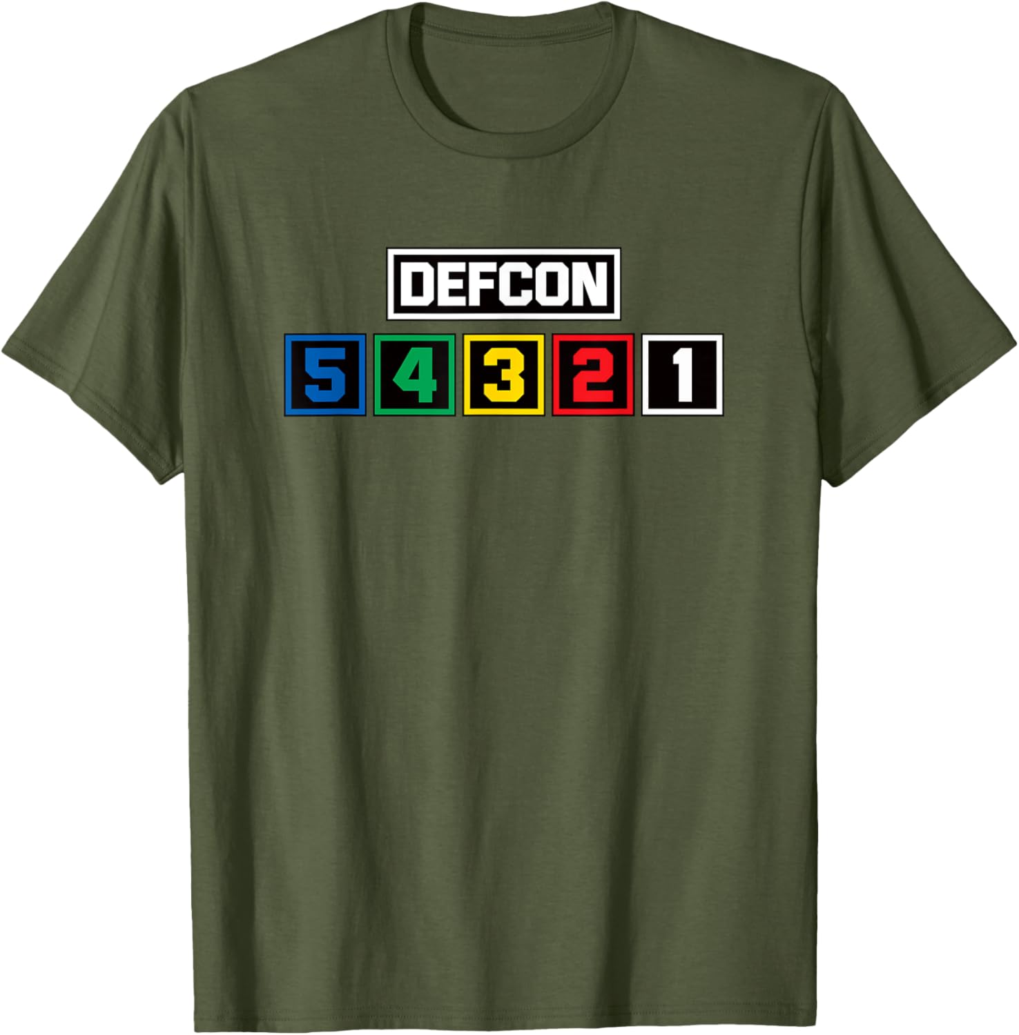 Defcon Alert T-Shirt US Defense Readiness Condition Light Meter Design - 2