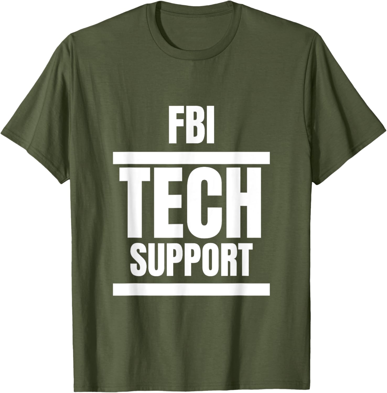 FBI Tech Support T-Shirt Fun Graphic Tee for Casual Everyday Wear - 1