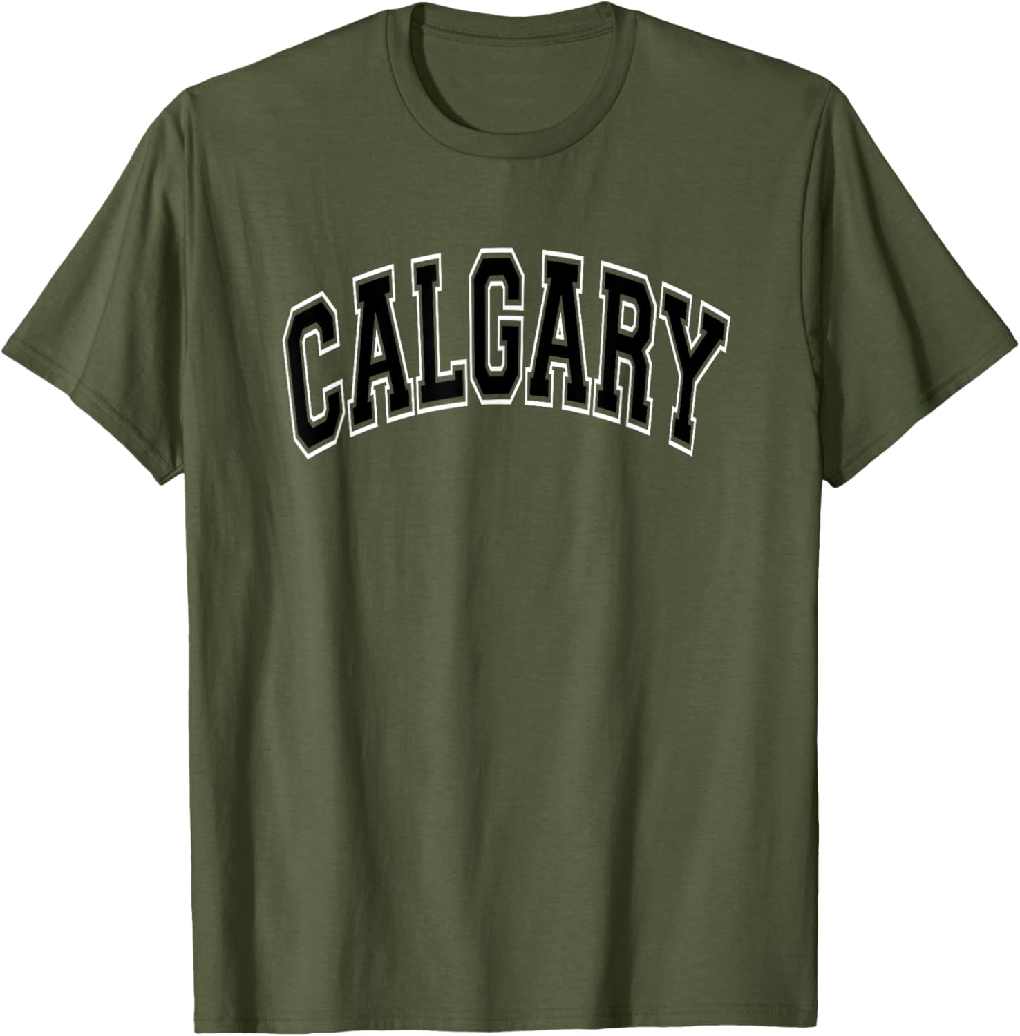 Calgary Arched Black Text T-Shirt Comfortable Casual Wear for Everyday Style - 19
