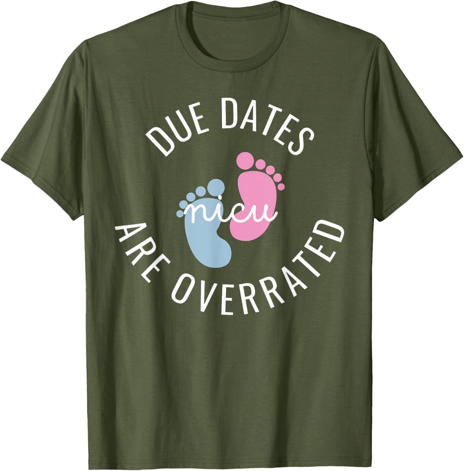 Cute Baby Feet NICU Nurse Squad T-Shirt for Proud Healthcare Heroes - 14