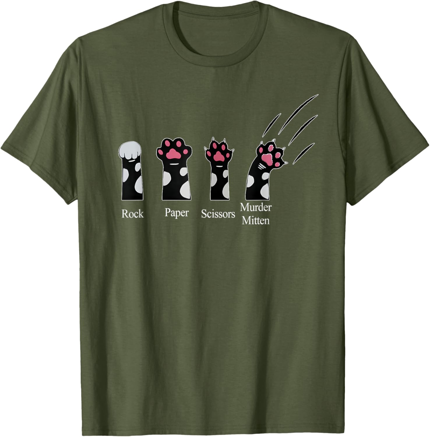 Cute Cats Rock Paper Scissors Murder Mittens Funny T-Shirt for Cat Lovers - 16