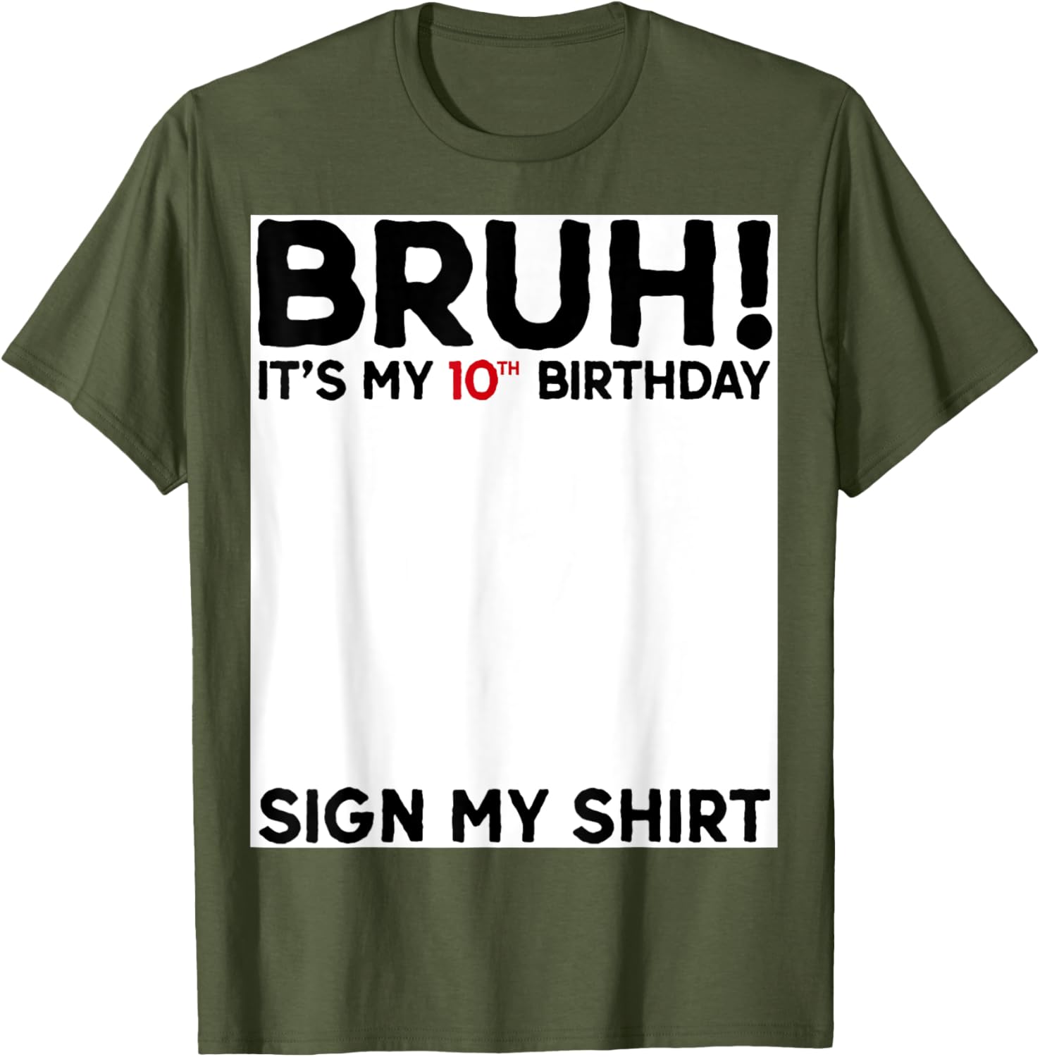 Cool Bruh I'm Double Digits T-Shirt for 10 Year Old Boys Birthday Gift - 13