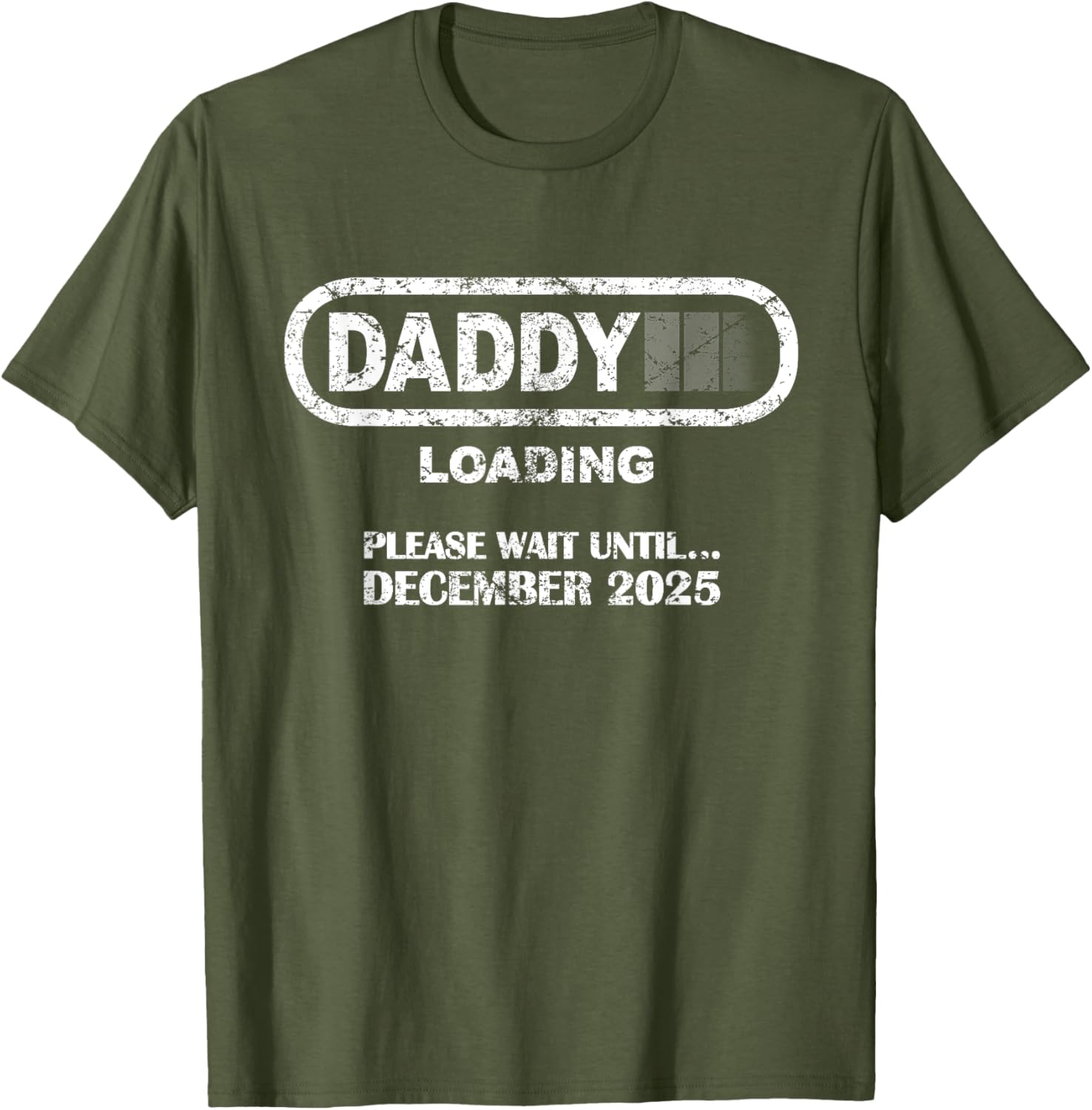 Daddy To Be December 2025 Vintage Style New Dad Loading T-Shirt - 20