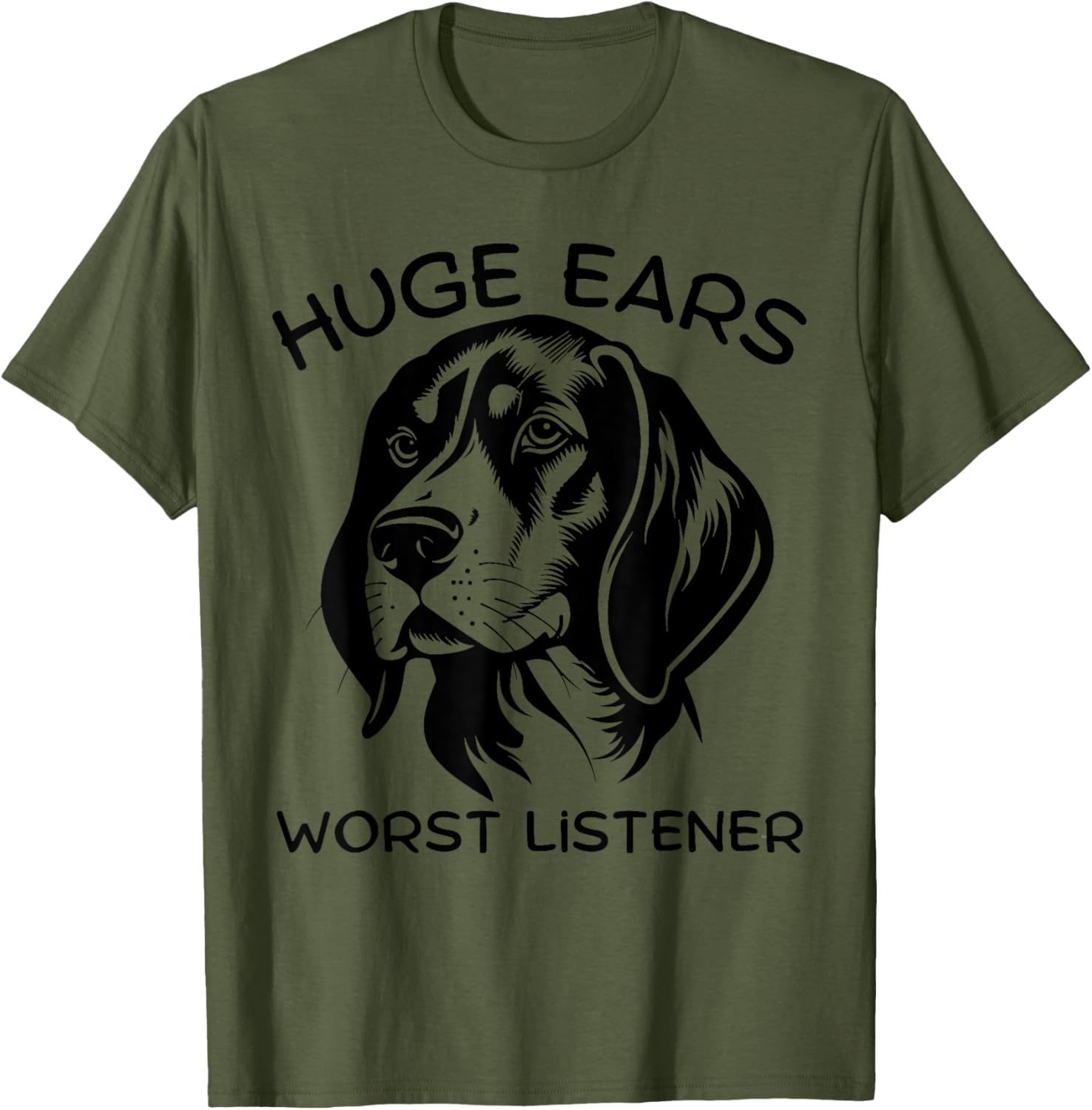 Funny Beagle Dog T-Shirt for Men and Women with Huge Ears and Attitude - 13