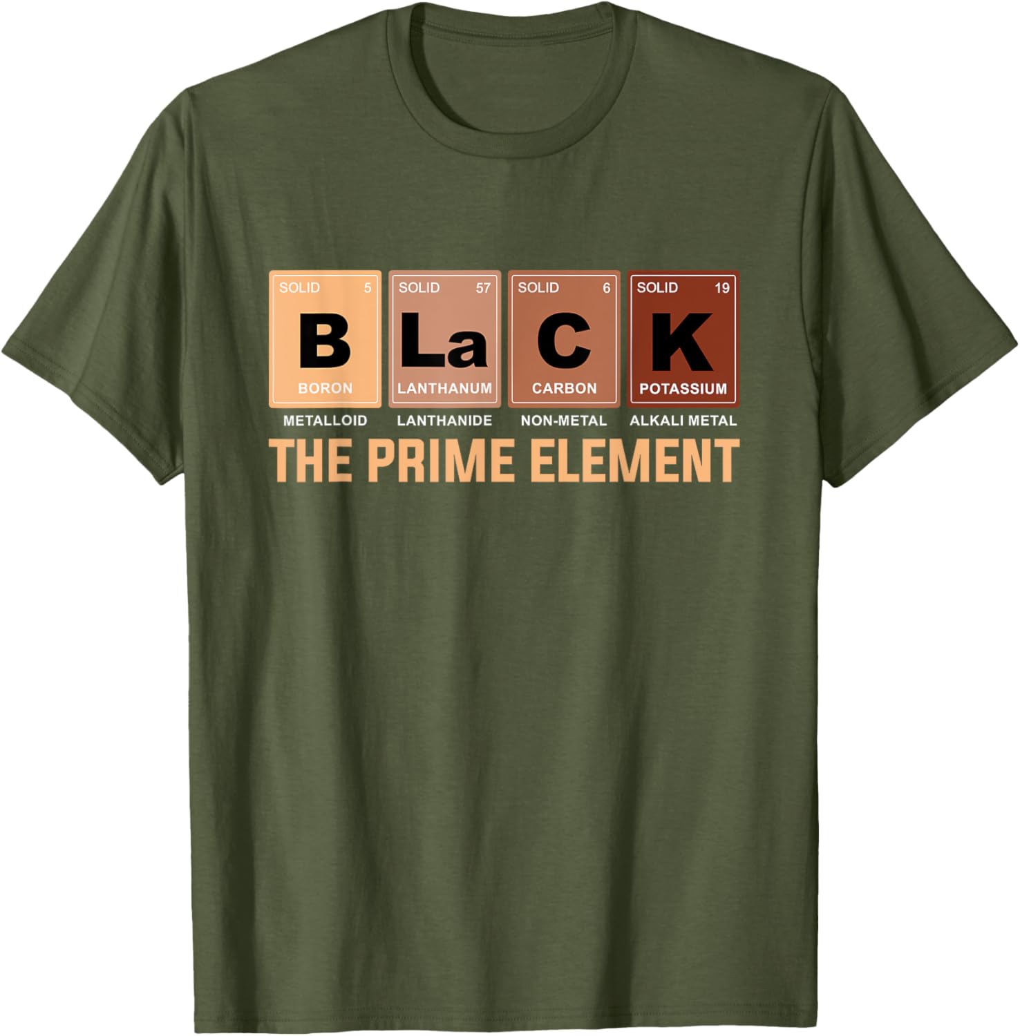 Celebrate Black History Month with the Prime Element Periodic Table T-Shirt - 12