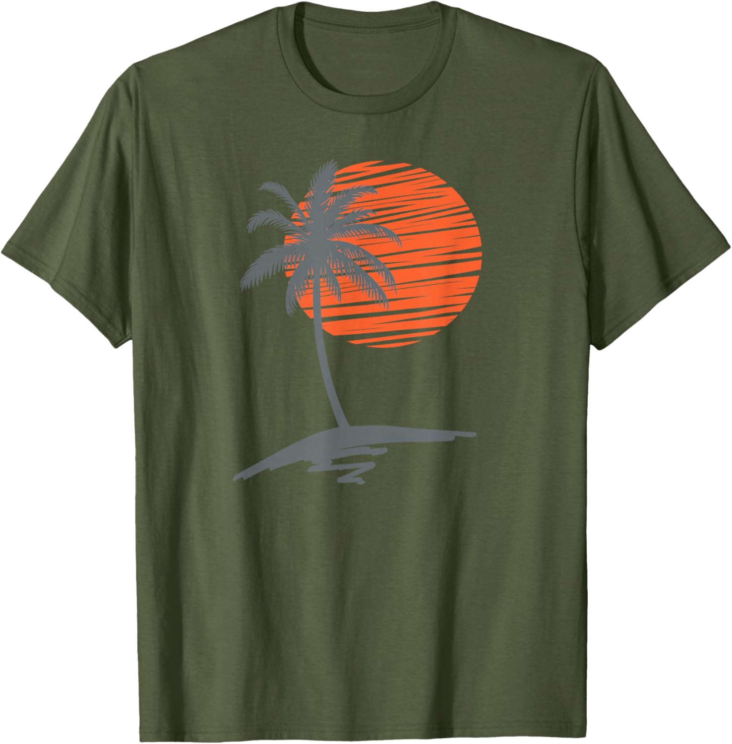 Cool Summer Beach T-Shirt for Men and Women with Sunset Palm Tree Design - 13