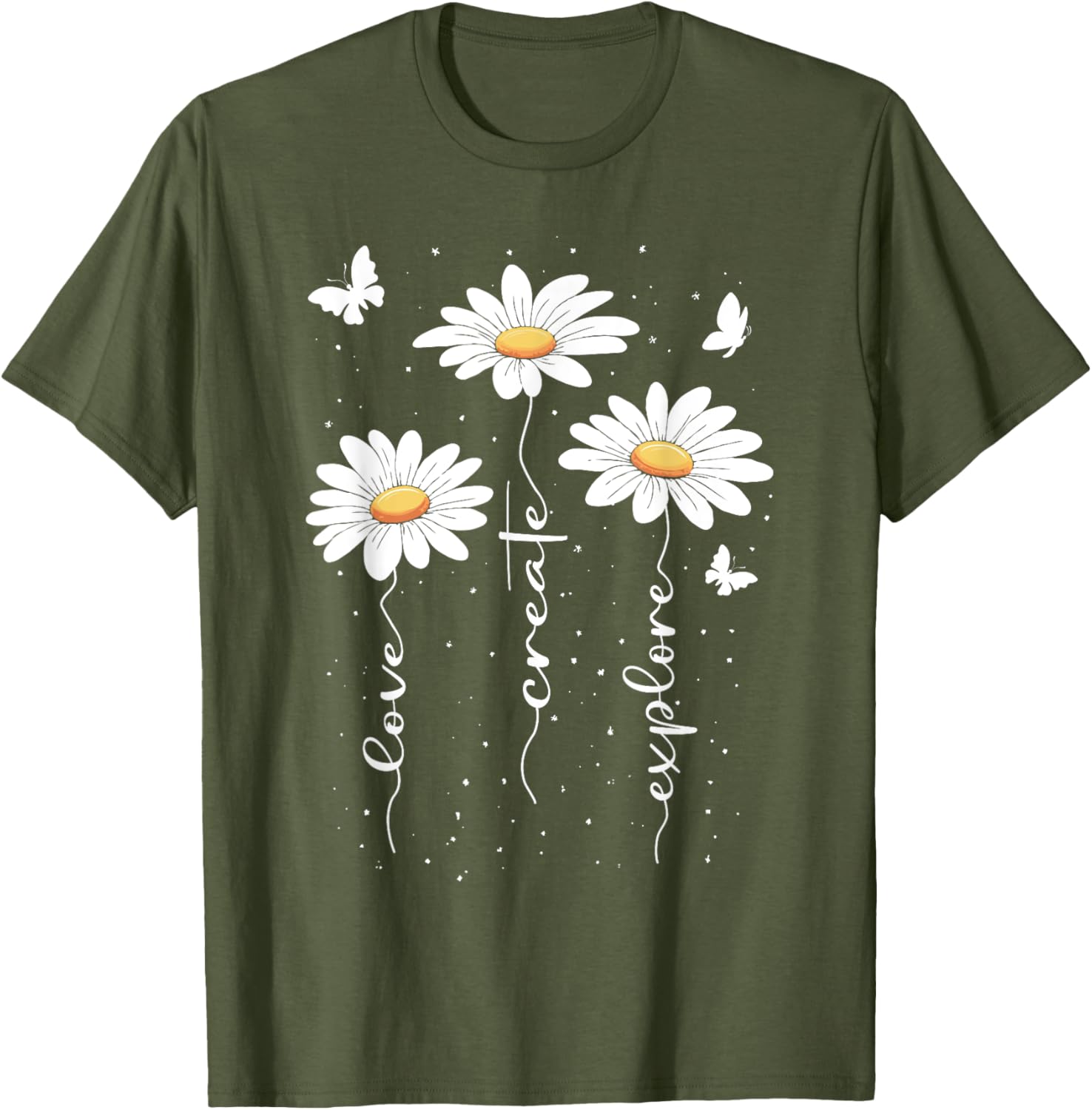 Cute Daisy Floral T-Shirt for Nature Lovers - Inspirational Flower Design - 23